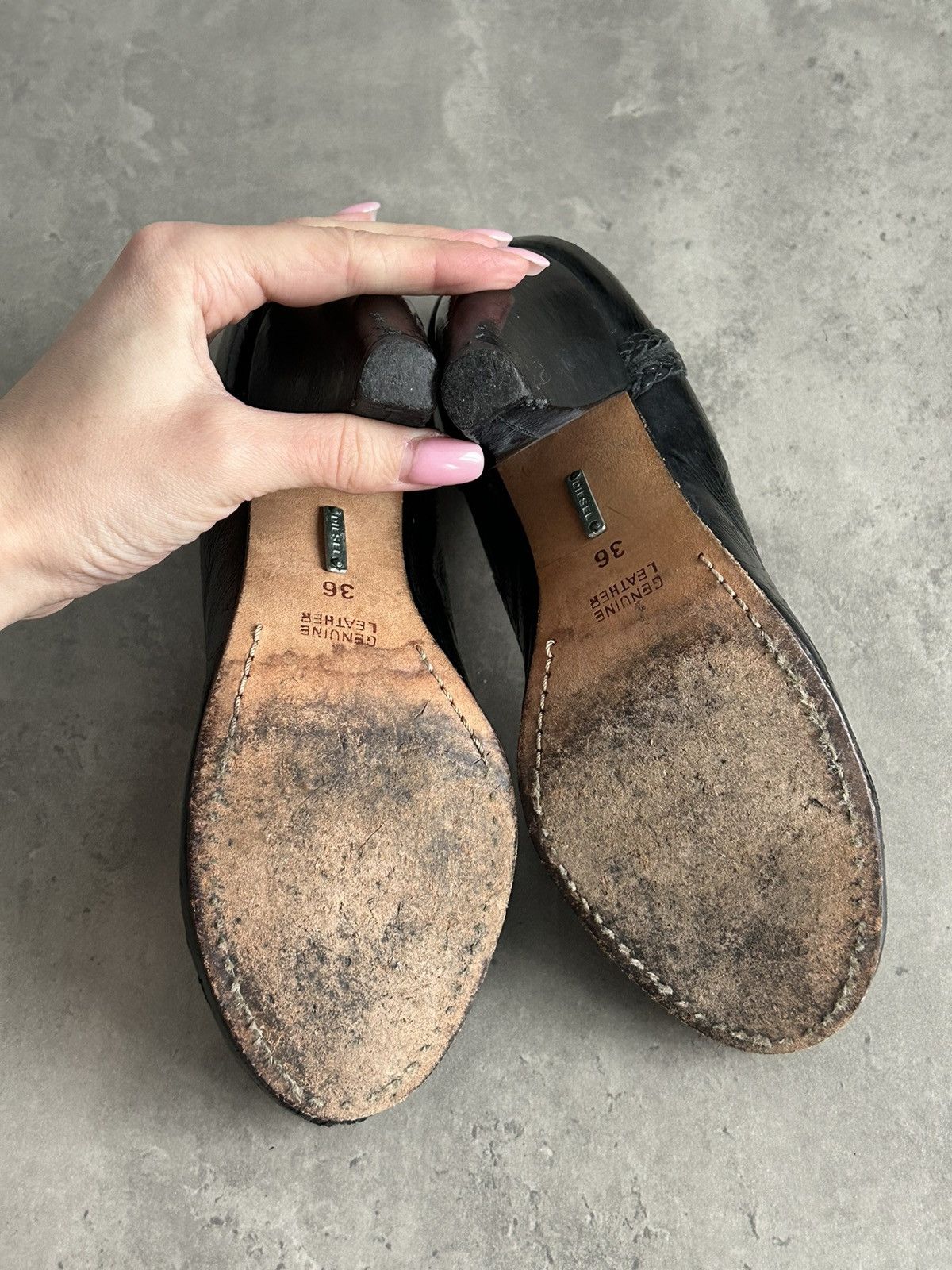 Diesel × Japanese Brand × Vintage Diesel Vintage Avant Garde Heels leather Y2K Size US 6 / IT 36 - 13 Thumbnail