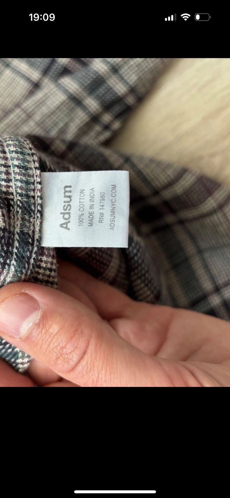 Adsum ADSUM NYC CLASSIC PLAID OVERSHIRT mens XL Size US XL / EU 56 / 4 - 3 Thumbnail