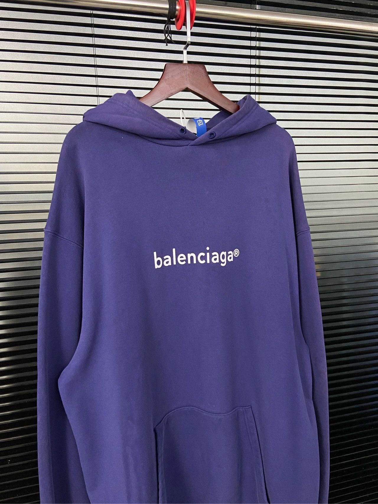 Balenciaga Balenciaga Email Letter Pattern Logo Blue Purple Hoodie Size US XL / EU 56 / 4 - 4 Thumbnail