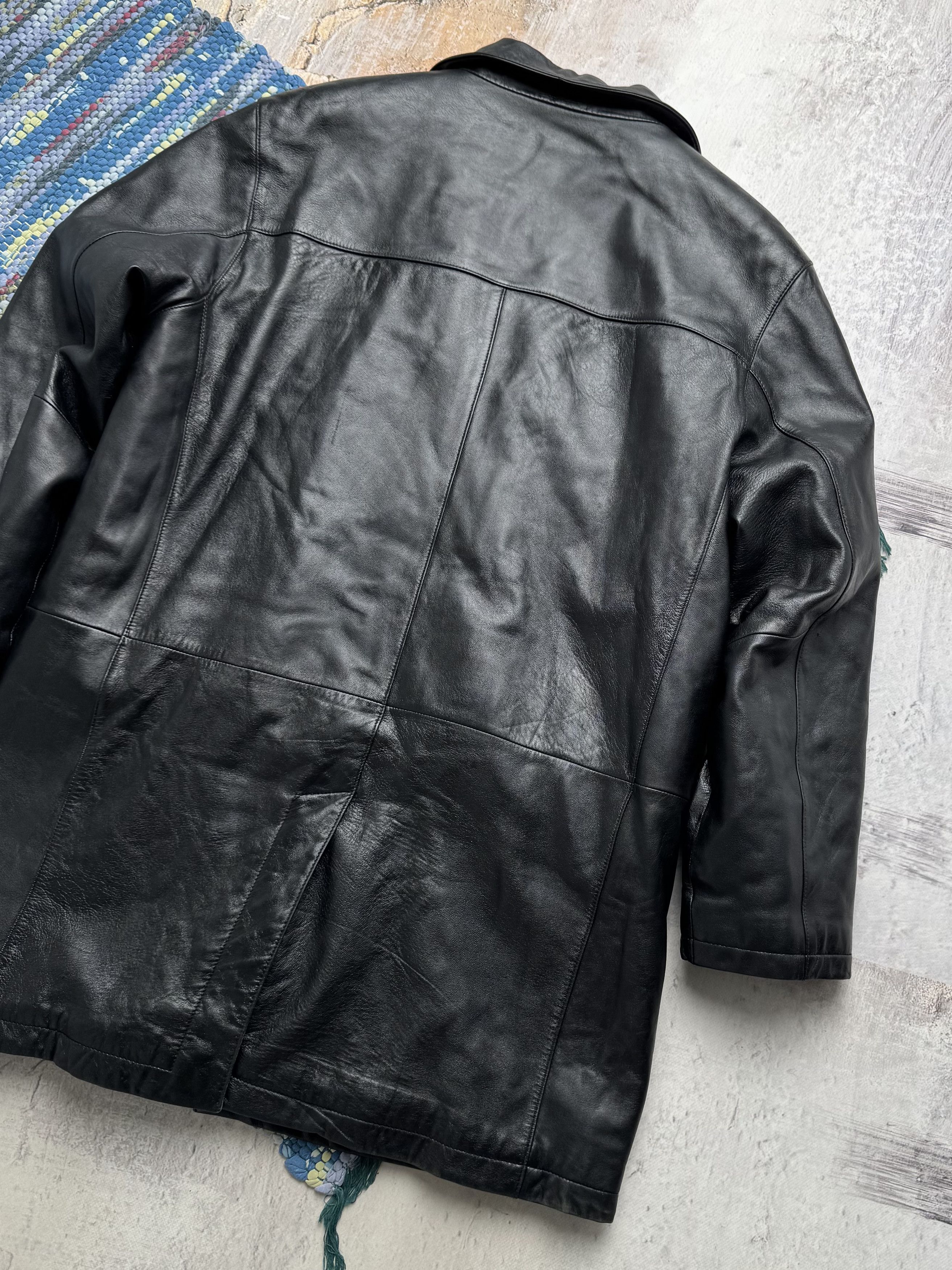 Vintage Vintage Heavy Leather Coat A6(V1)D15 Size US M / EU 48-50 / 2 - 9 Thumbnail