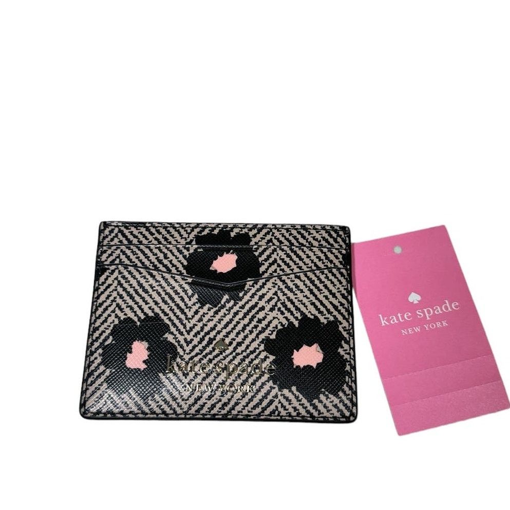 Kate Spade Kate Spade Staci Small Slim Cardholder Herringbone Floral Size ONE SIZE - 2 Thumbnail