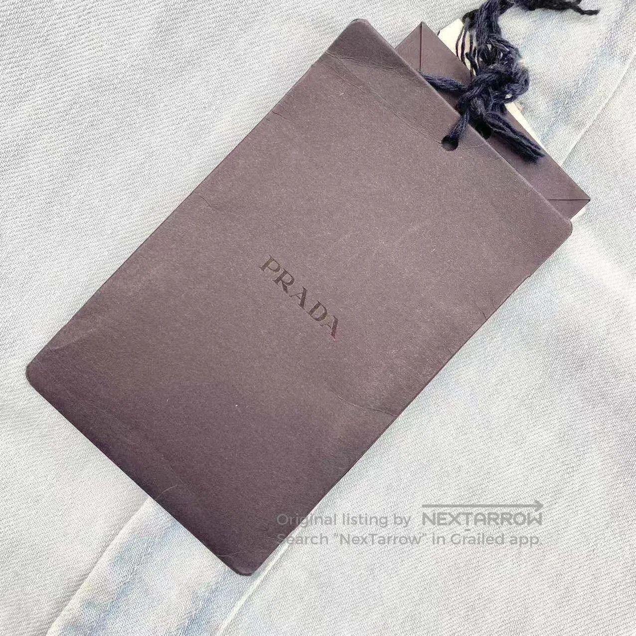 Prada Prada Embroidered letter logo denim shirt| Size XS / US 0-2 / IT 36-38 - 6 Thumbnail