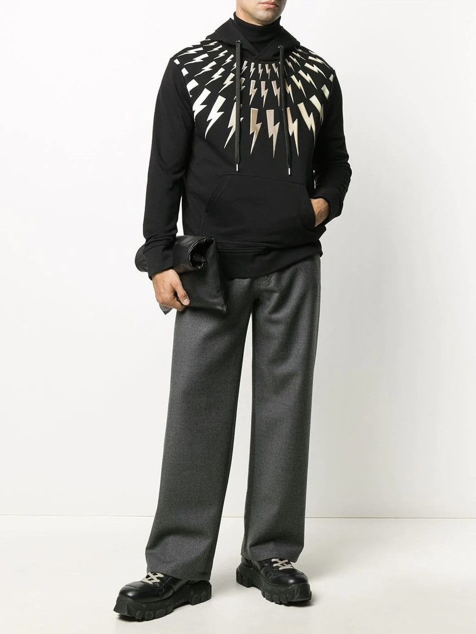FW20 Neil Barrett Metallic Bolt Hoodie