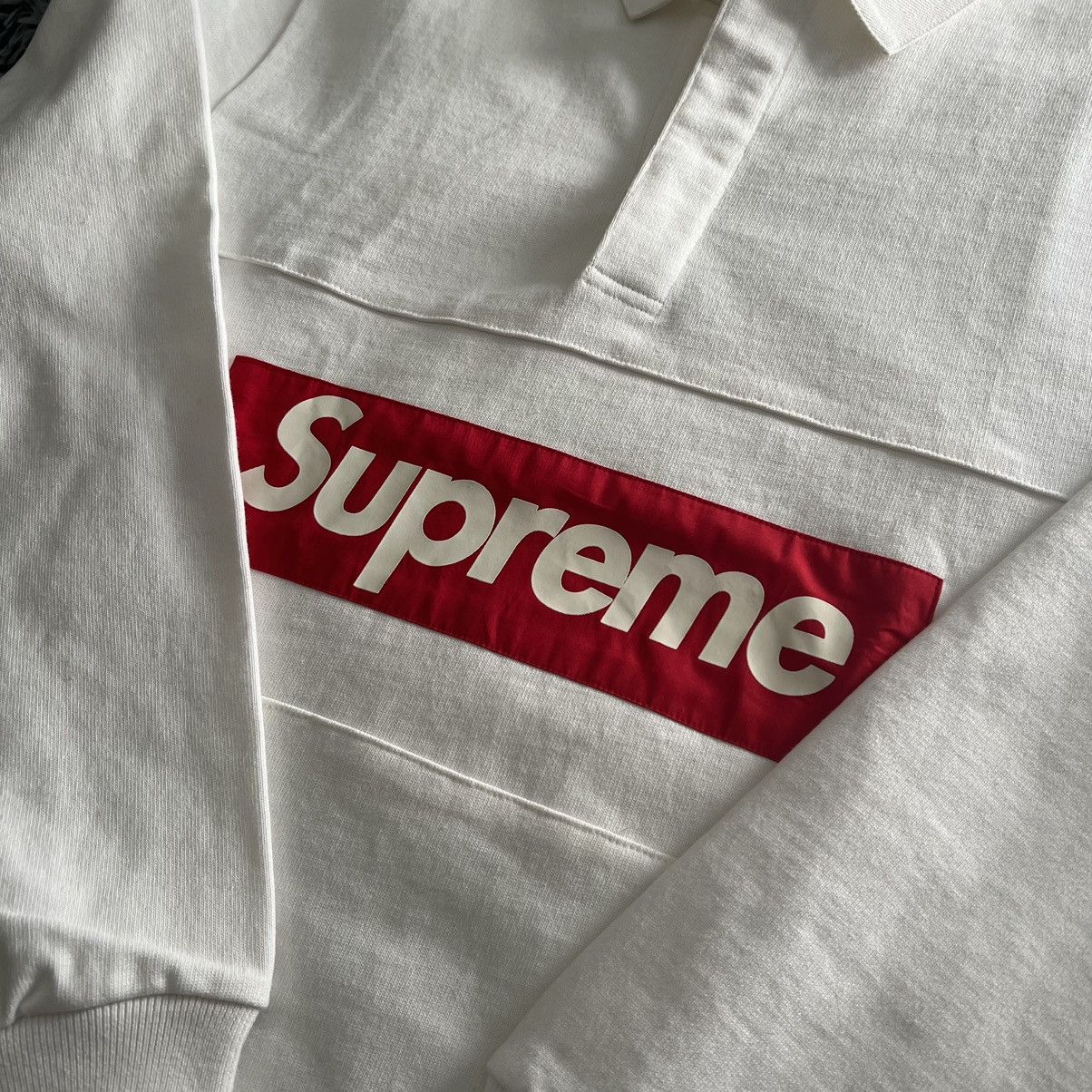Supreme Supreme FW15 Team Box Logo Rugby XL White | Grailed