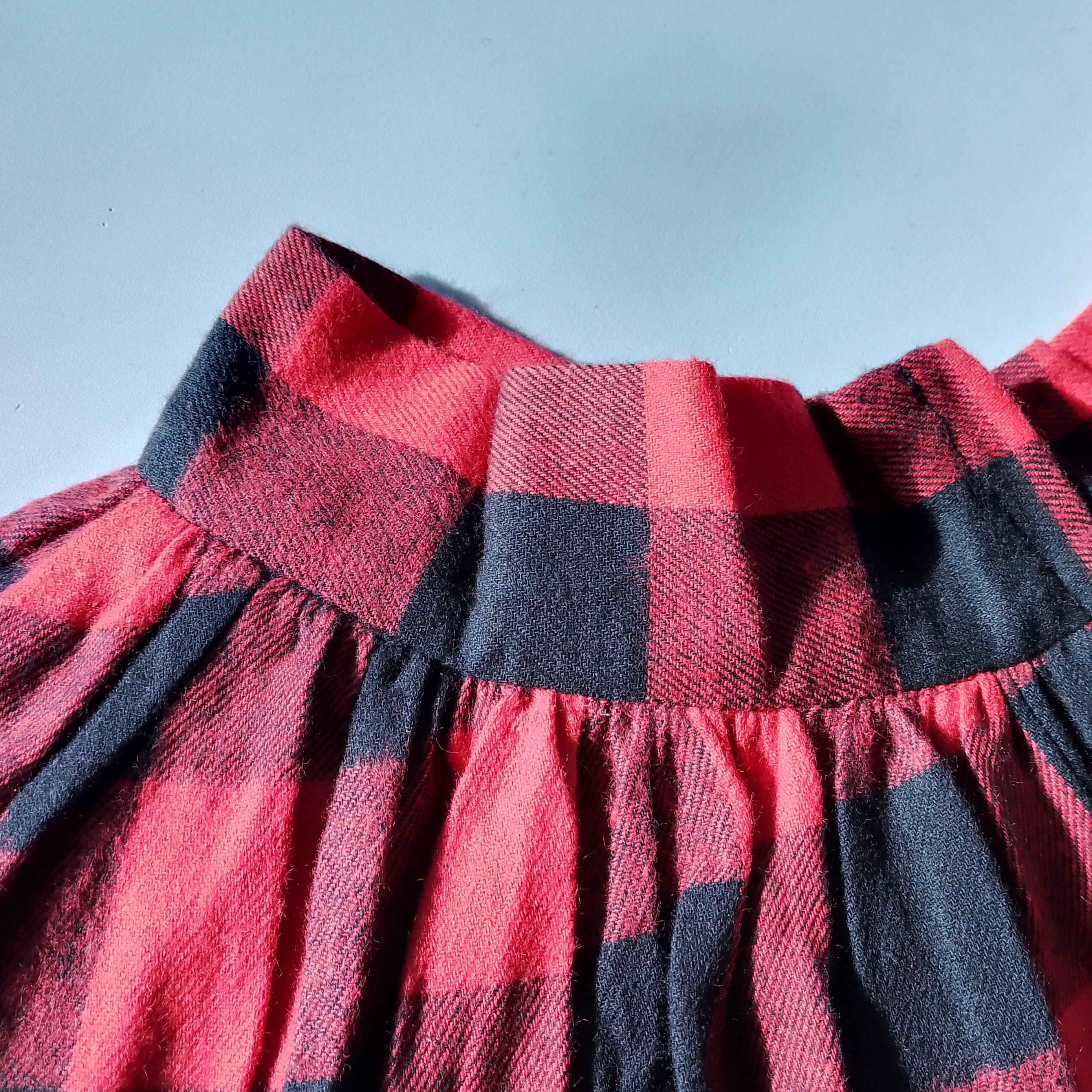 Other Flannel Vintage Plaid Circle Skirt - Knee Length Checked Size 34" / US 12 / IT 48 - 4 Thumbnail