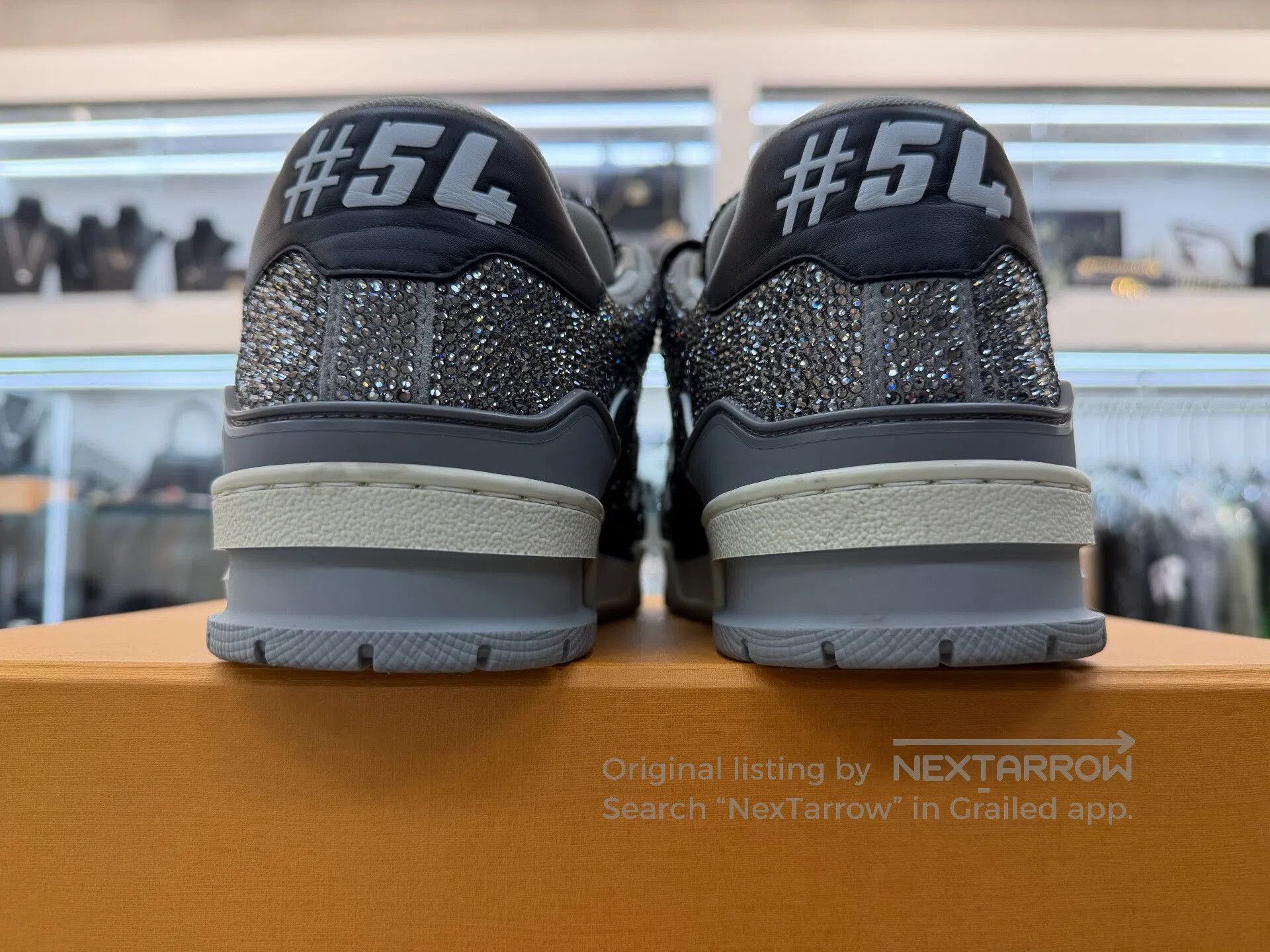 Louis Vuitton lv trainer cement gray diamond sneakers. Size US 10 / EU 43 - 5 Thumbnail