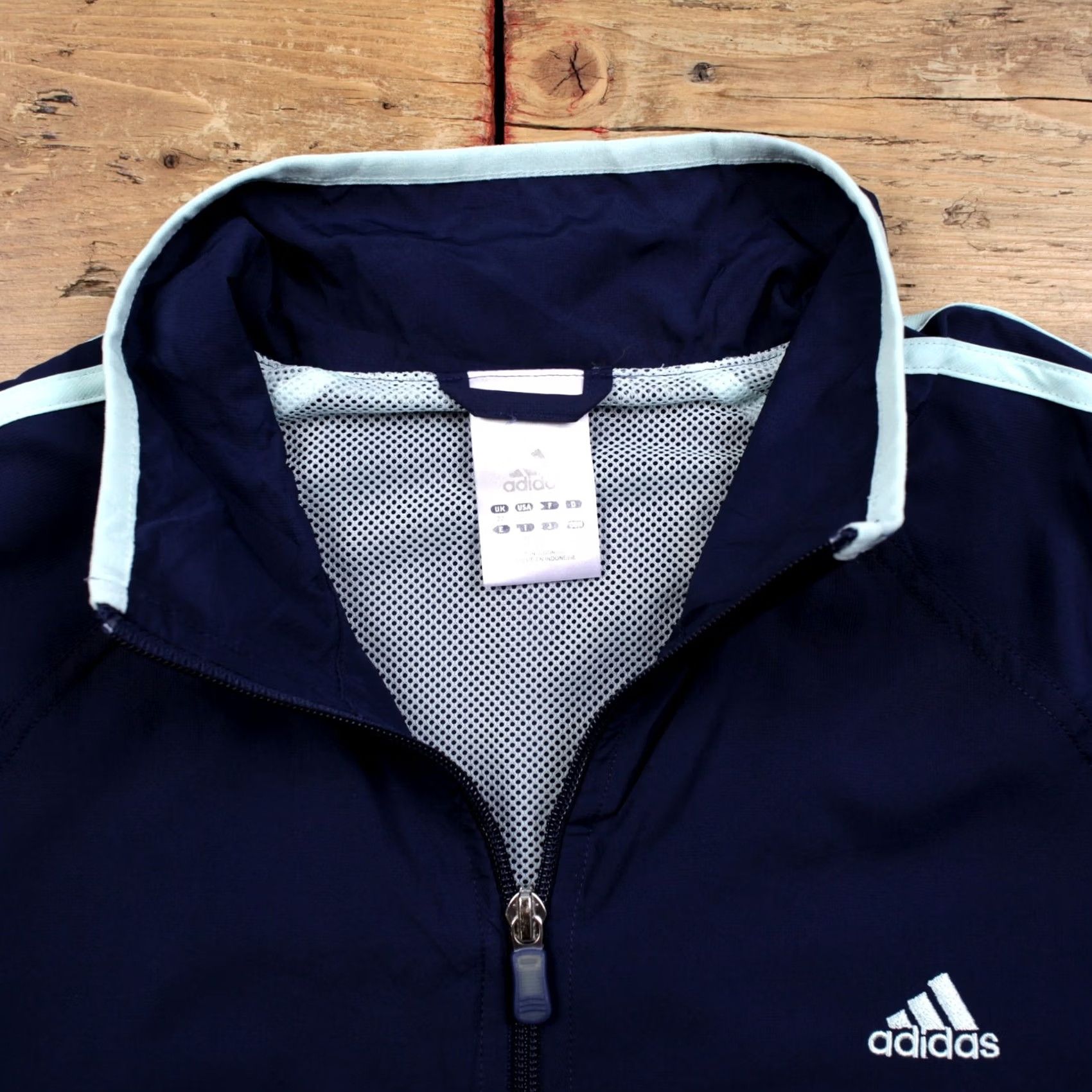 Adidas VINTAGE adidas Track Jacket XL Three Stripe Blue Womens Size XL / US 12-14 / IT 48-50 - 3 Thumbnail