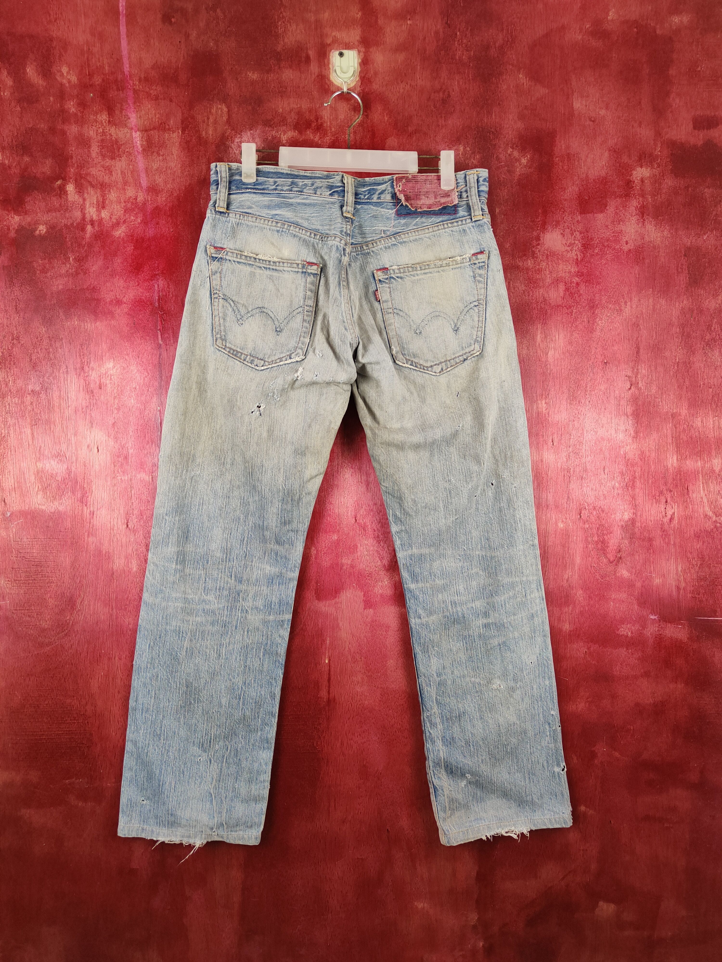 Edwin Edwin Blue Faded vintage Distressed Ripped Jeans #S2128 Size US 30 / EU 46 - 9 Thumbnail