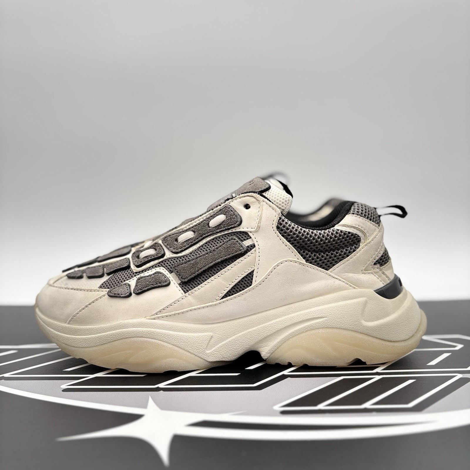 Amiri Amiri Bone Runner ' White, Beige, Grey ' | GOOD CONDITION! Size US 9 / EU 42 - 1 Thumbnail
