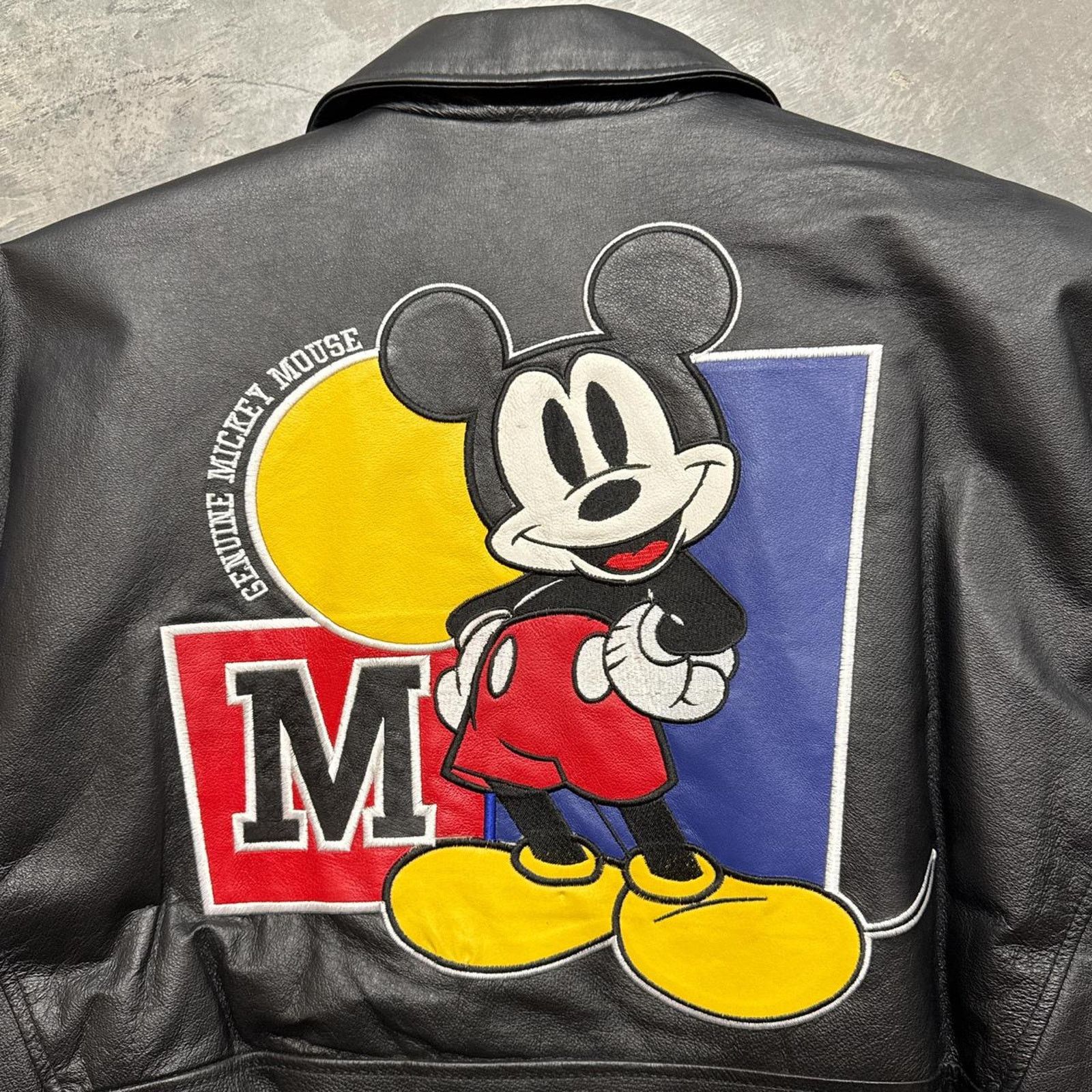 Disney × Vintage Vintage 90s Mickey Mouse Walt Disney Leather Jacket Size US L / EU 52-54 / 3 - 2 Thumbnail