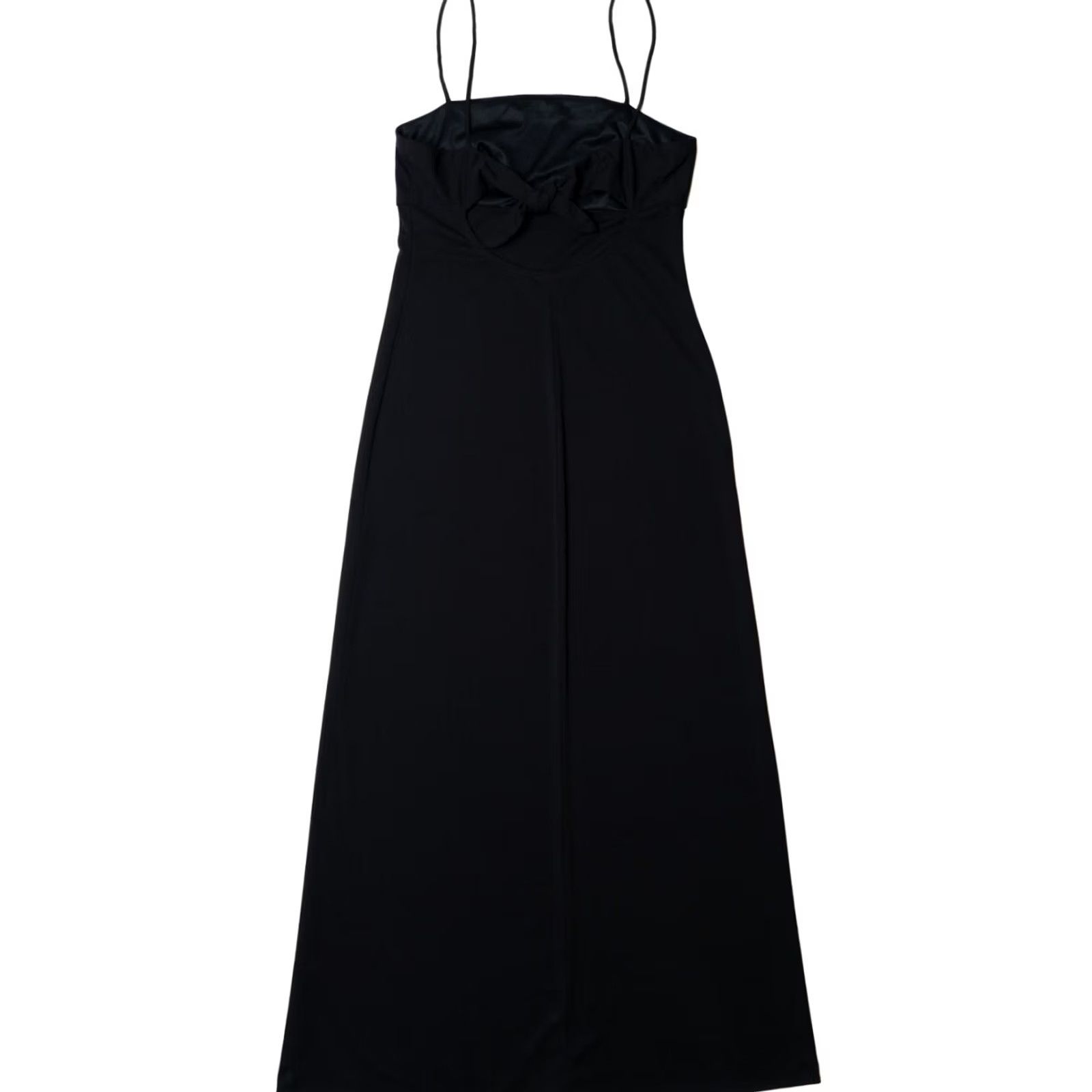 Vintage VINTAGE Teresa Page Black Open Tie Back Dress X-Small Spaghetti Straps Dress Womens Size XL / US 12-14 / IT 48-50 - 3 Thumbnail