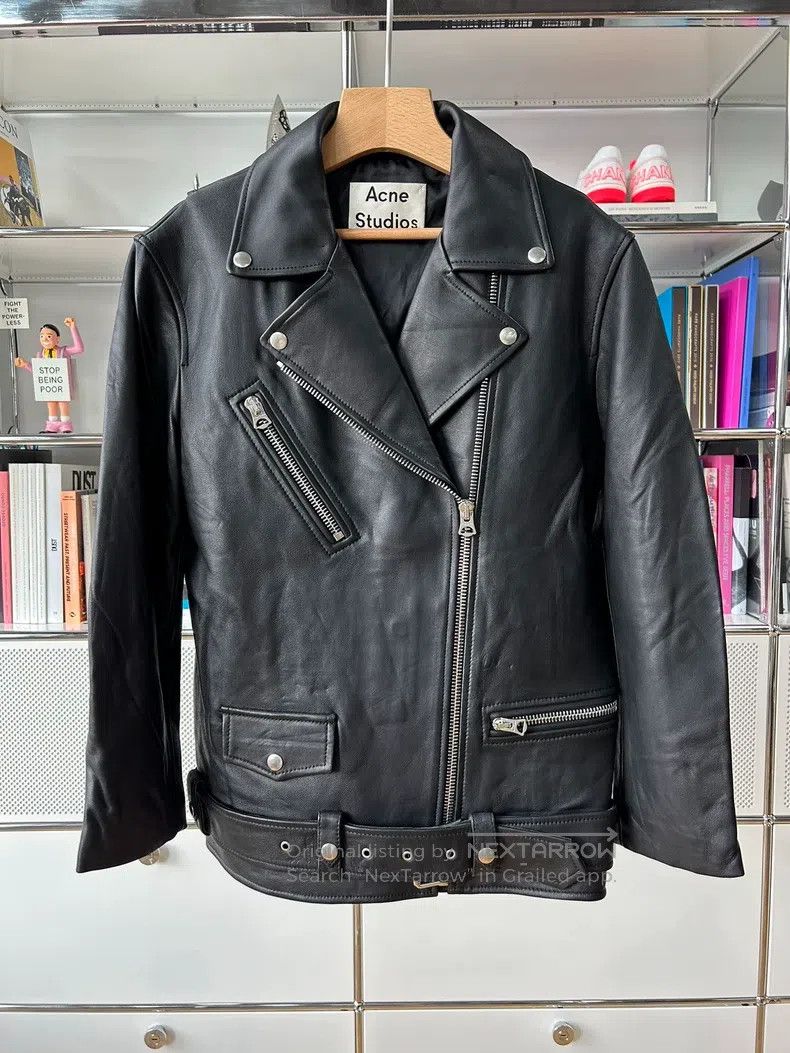 Acne Studios Classic Biker Leather Jacket