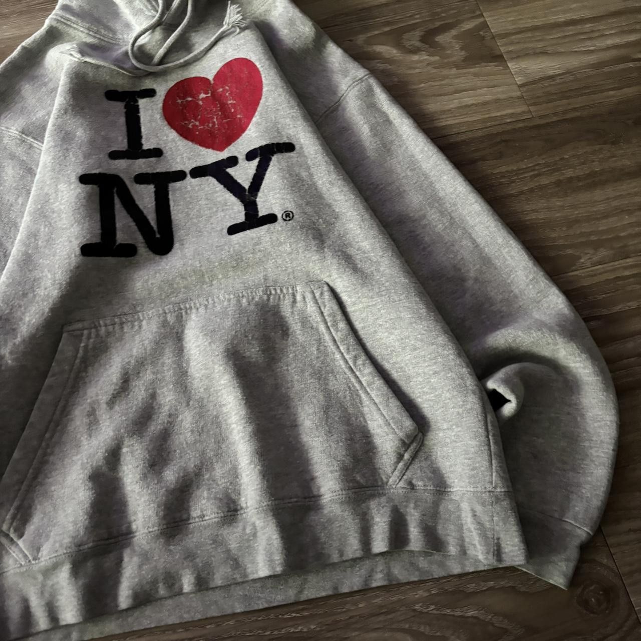 Vintage Crazy Vintage Y2K/2000s Grey “I Love NY” Streetwear Skater Hoodie! Size S Size US S / EU 44-46 / 1 - 4 Thumbnail