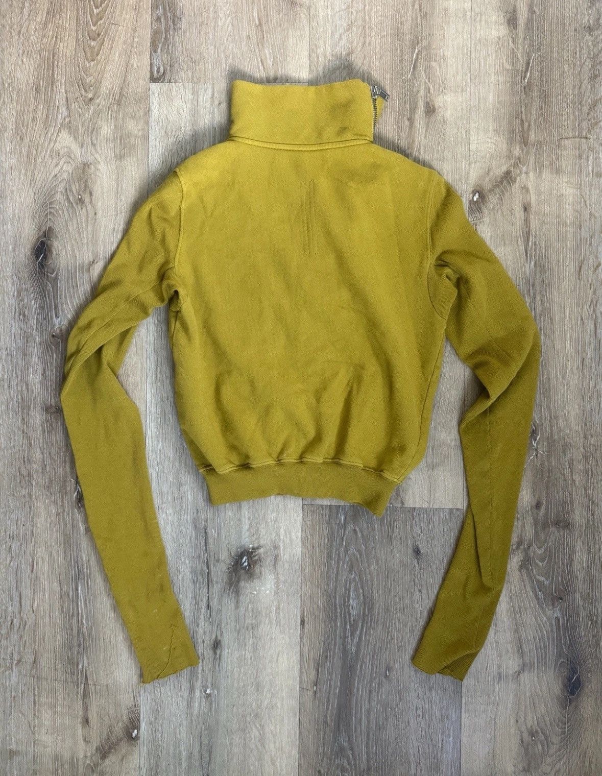 Rick Owens Rick Owens DRKSHDW Mustard Zip Hoodie Asymmetrical Size XS Size XS / US 0-2 / IT 36-38 - 2 Thumbnail