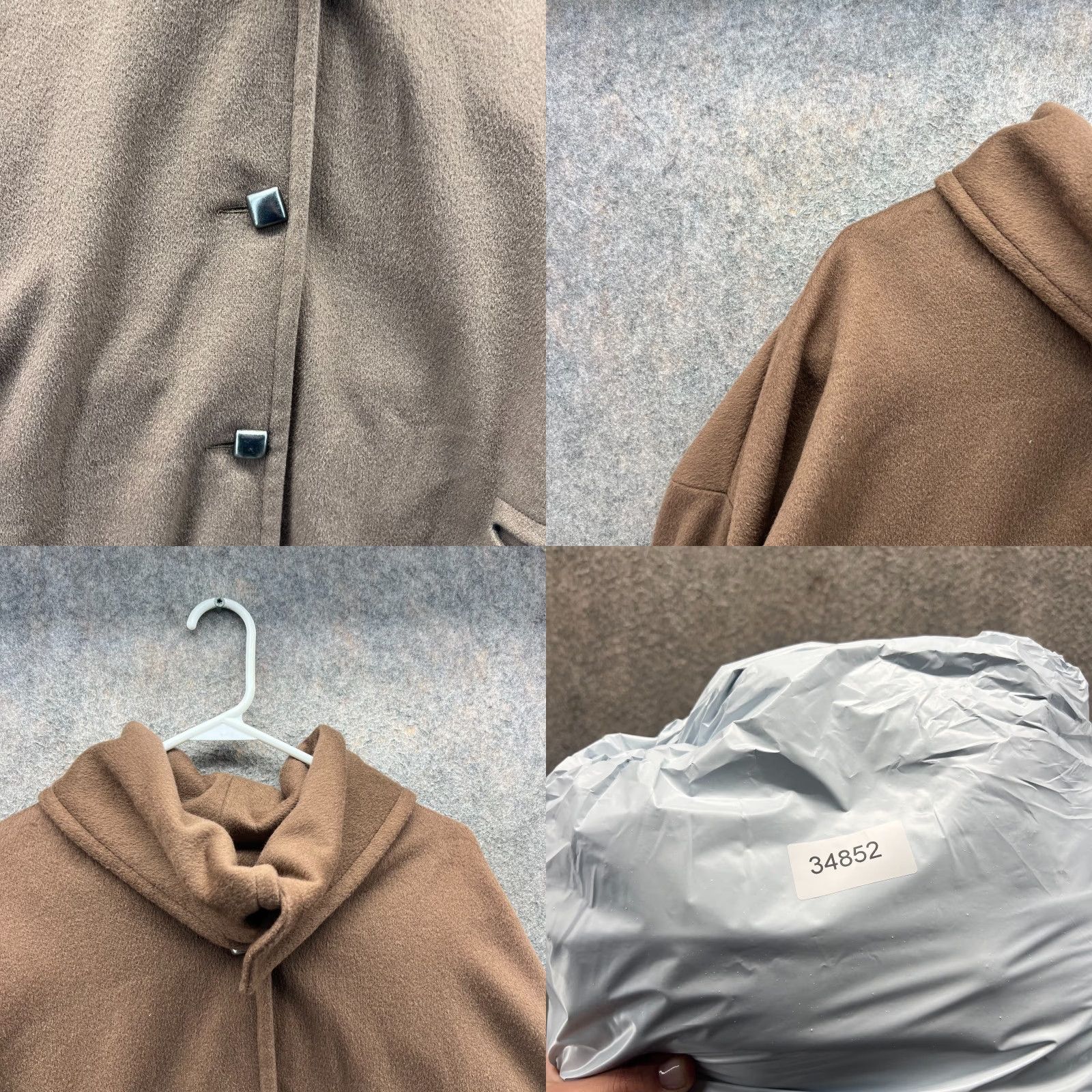 Vintage VINTAGE Maralyce Ferree Coat Womens Medium Brown Wool Blend Button Front Jacket Winter Coat Size M / US 6-8 / IT 42-44 - 8 Thumbnail