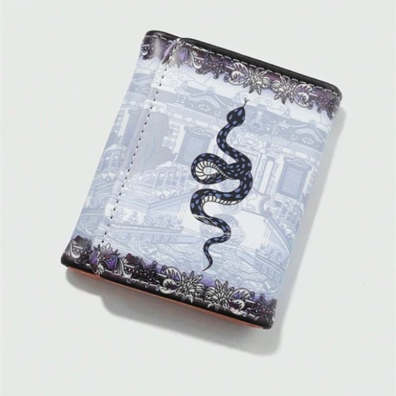 Japanese Brand Dark Snake Printed Wallet Size ONE SIZE - 1 Thumbnail