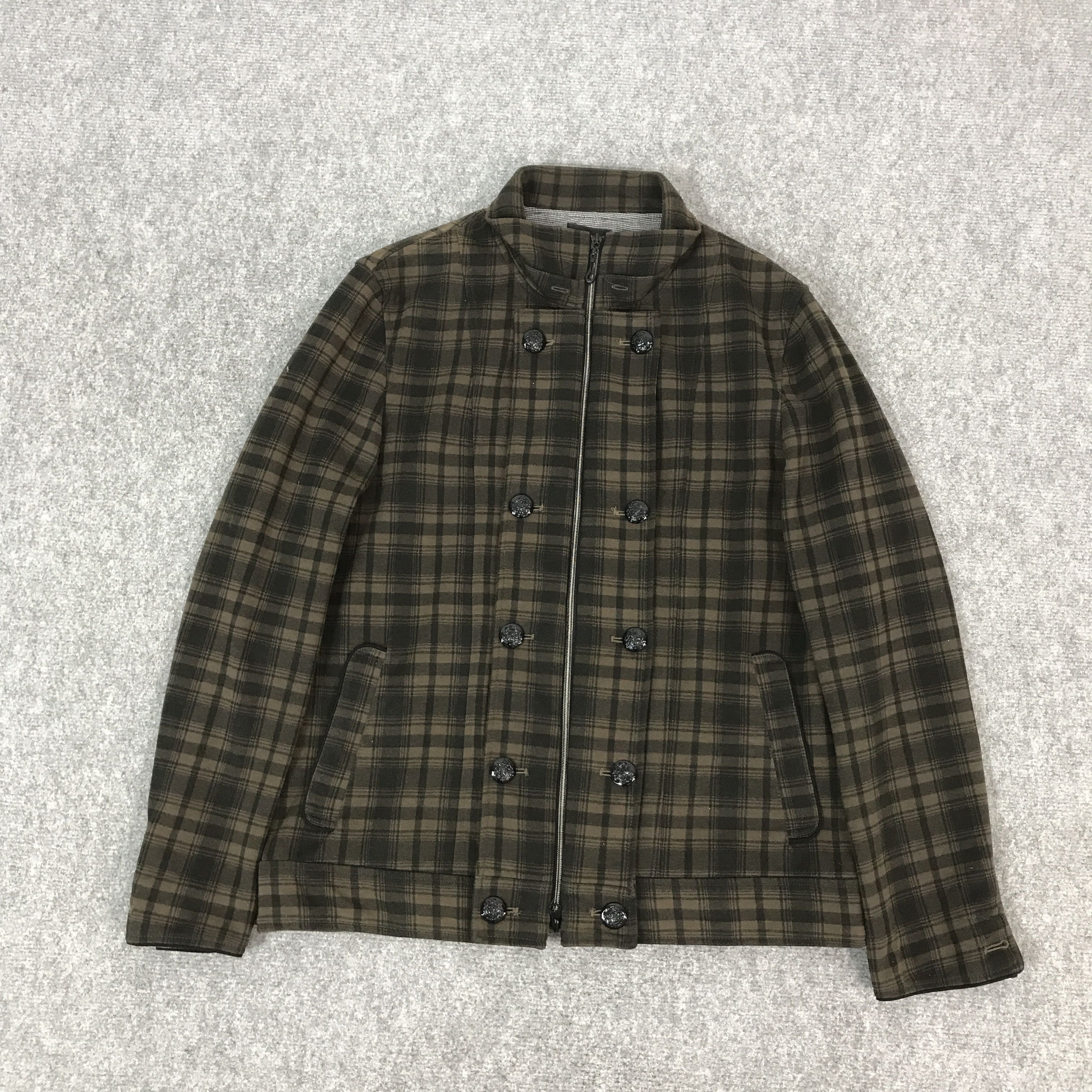 Japanese Brand MALE.CO TARTAN DESIGN ZIPPER JACKET Size US L / EU 52-54 / 3 - 1 Thumbnail