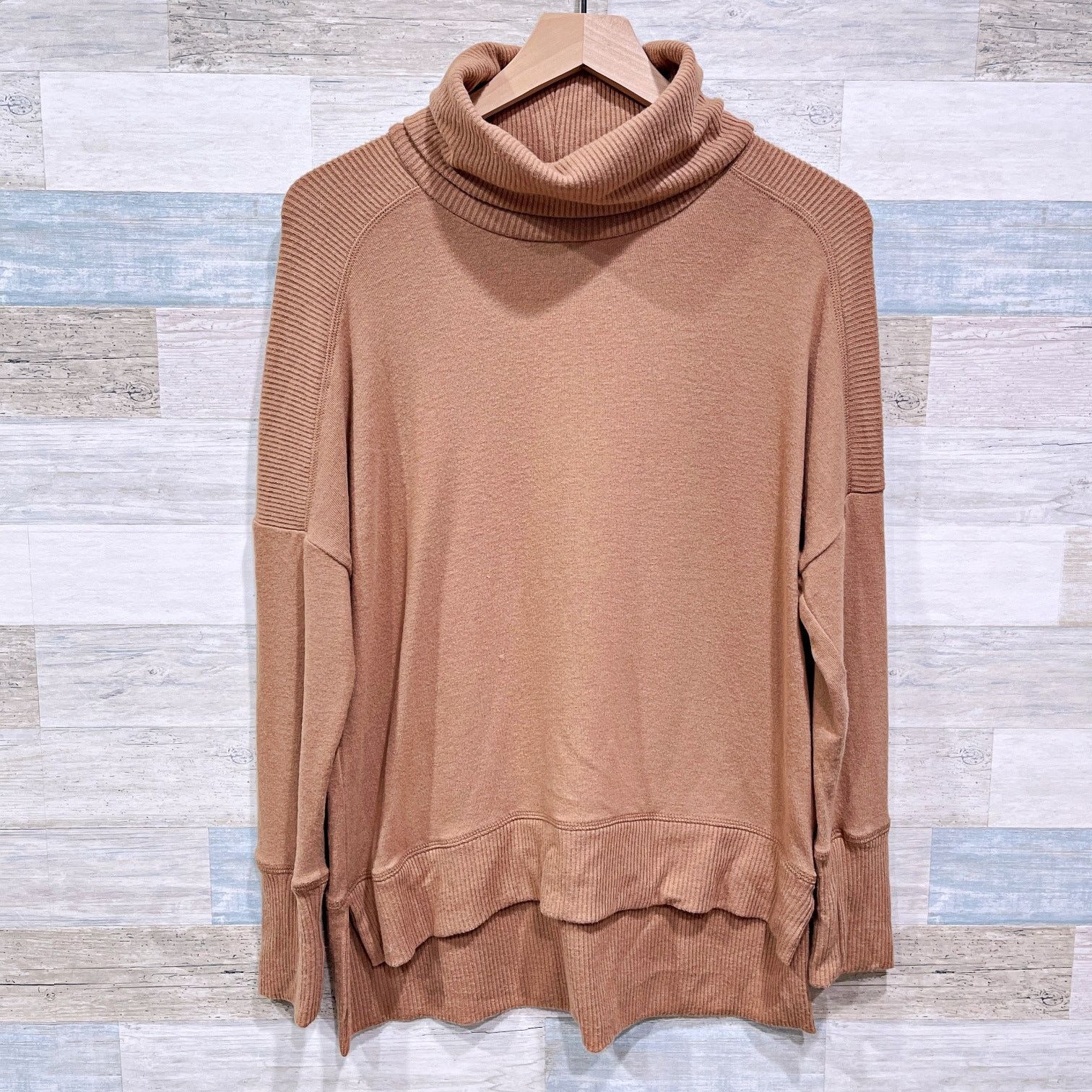 Michael Stars Michael Stars Bea Brushed Turtleneck Camel Brown S Size S / US 4 / IT 40 - 1 Thumbnail