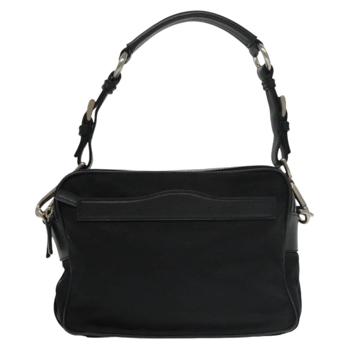 Prada Triangle Logo Black Synthetic Shoulder Bag (Pre-Owned) Size ONE SIZE - 1 Thumbnail