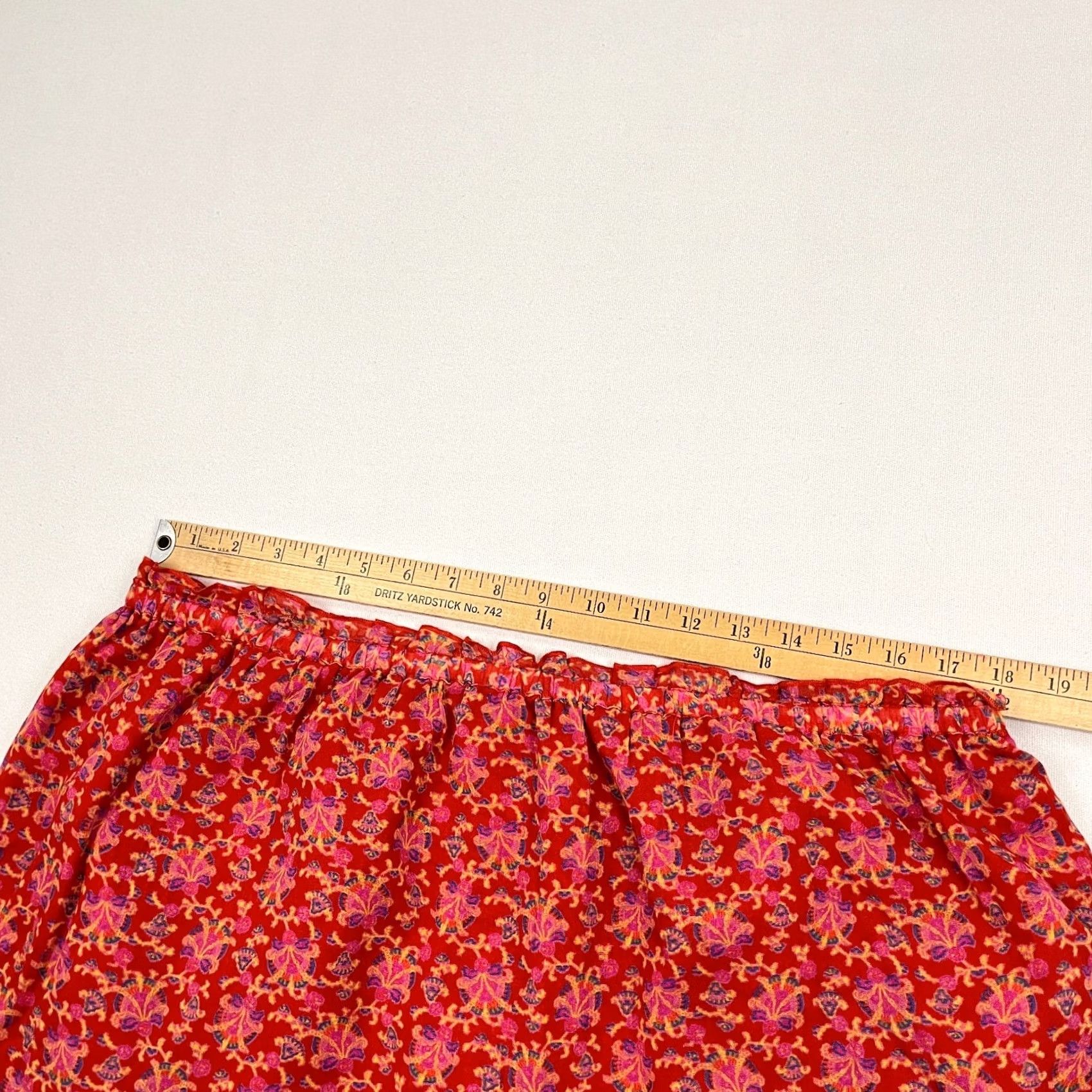 Vintage Sundance Nami Midi Skirt Womens PXL Floral Tiered Asymmetric Ruffle Elastic Boho Size 40" / US 18 - 3 Thumbnail