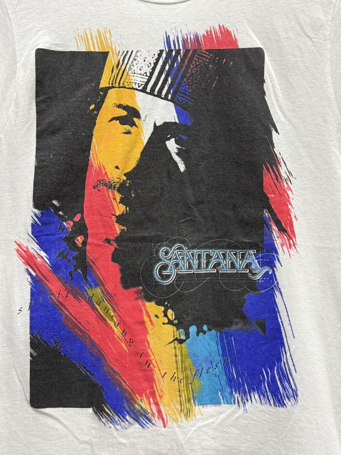 Band Tees Vintage 90s Santana American Guitarist Tee Size US L / EU 52-54 / 3 - 2 Thumbnail