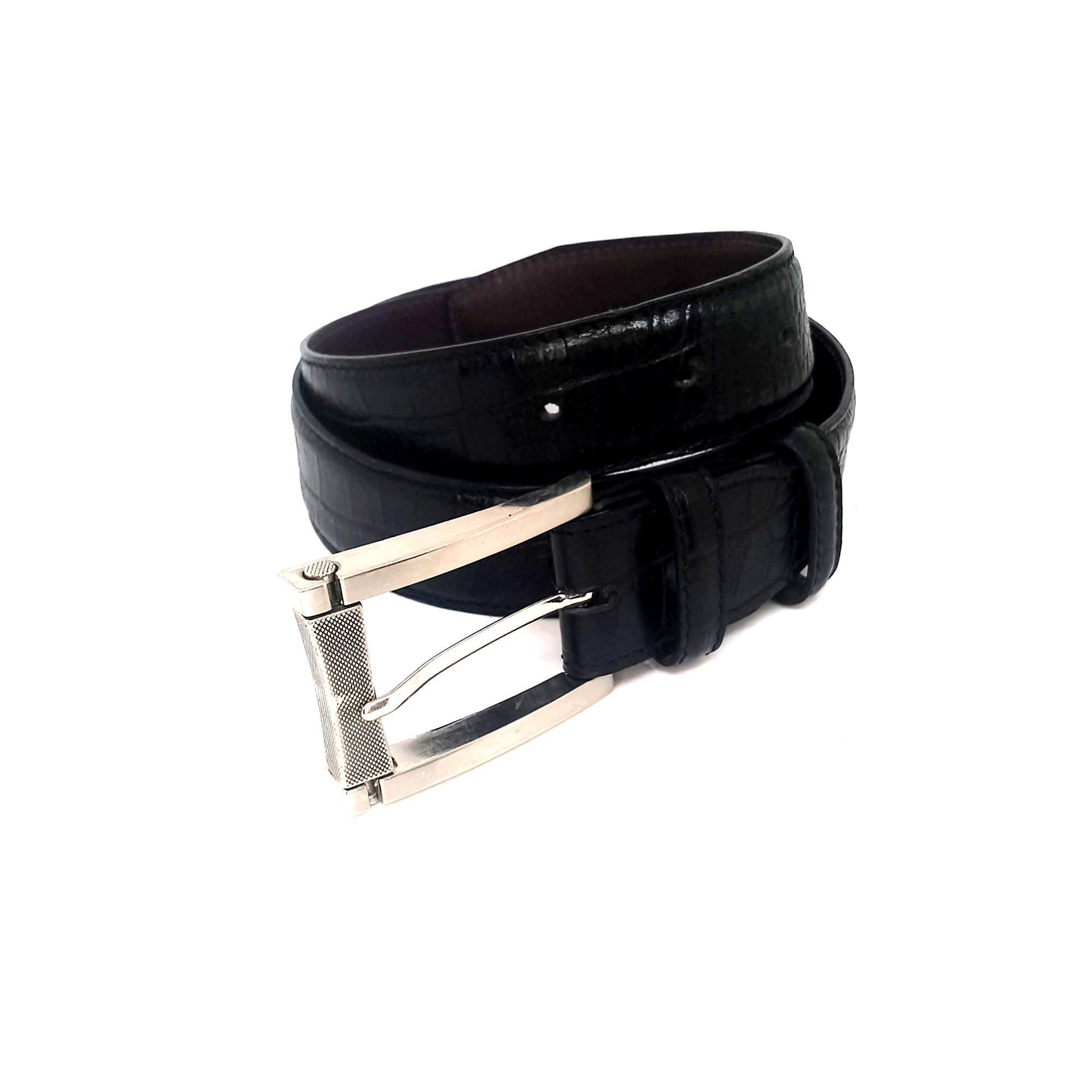 Other Elliot Rhodes Black Leather Belt Handcrafted Italy Size 36 - 2 Thumbnail