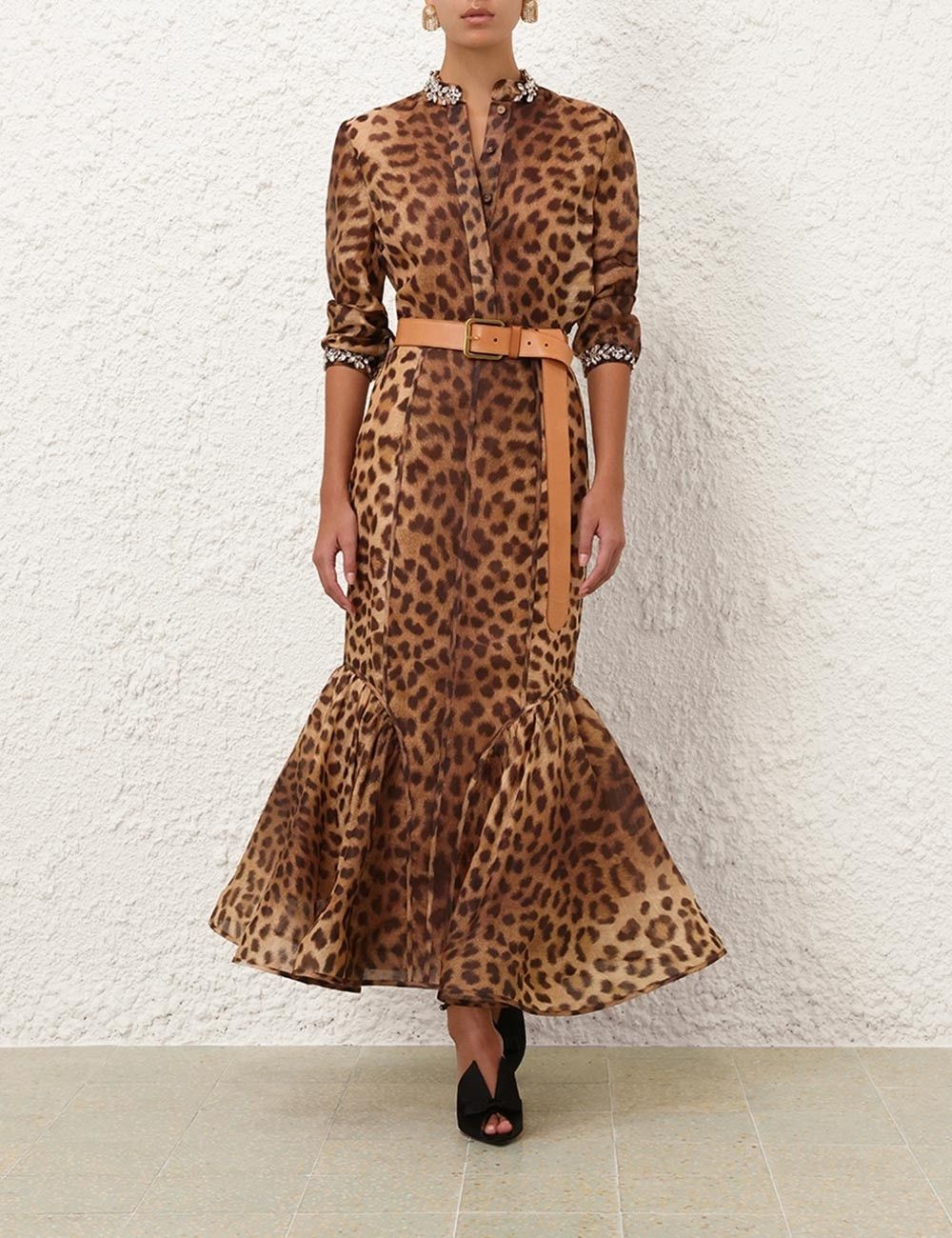 Zimmermann oc11z0925 Crush Panelled Pencil Skirt in Leopard Size 32" / US 10 / IT 46 - 3 Thumbnail