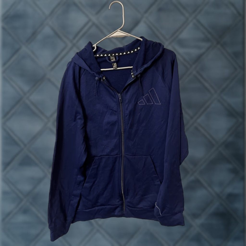 Adidas ADIDAS Game and Go Blue Full Zip Hooded Hoodie Sweatshirt Large Size US L / EU 52-54 / 3 - 1 Thumbnail
