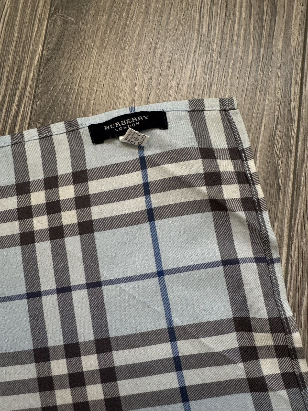 Burberry Burberry Blue Nova Check Vintage Handkerchief - Pocket Size ONE SIZE - 5 Thumbnail