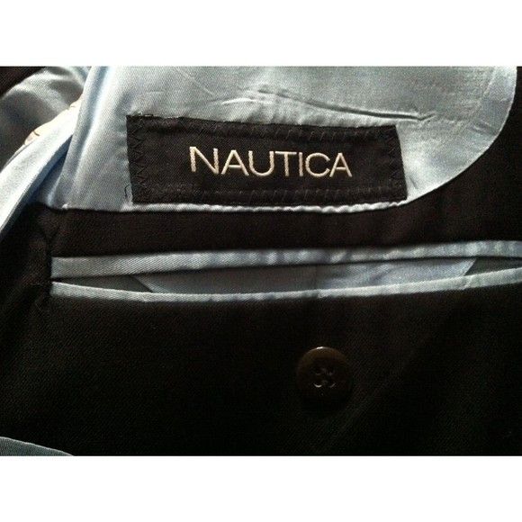 Nautica NAUTICA MEN'S NEW NAVY 100%WOOL JACKET BLAZER SIZE: 43L Size 42L - 6 Thumbnail