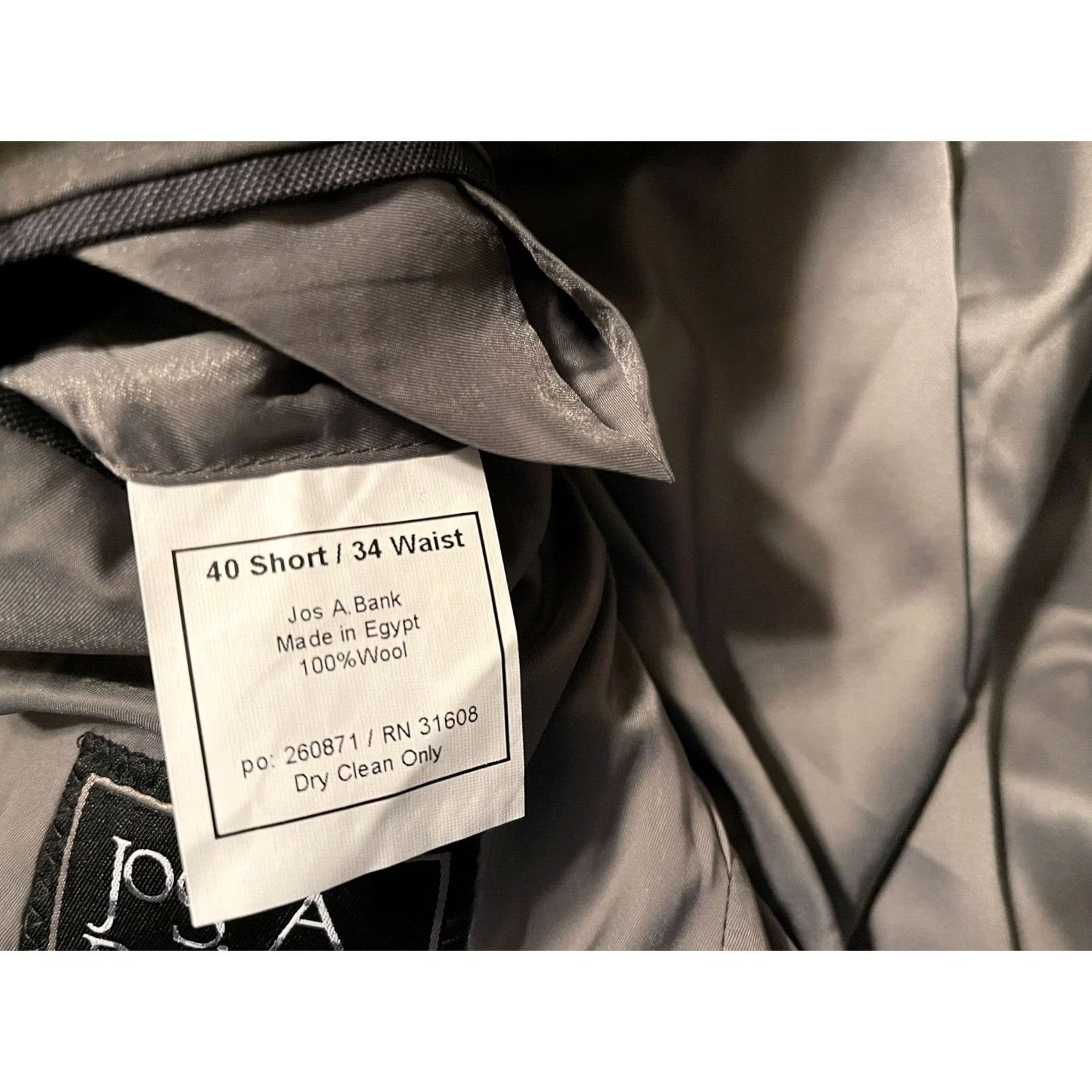 Jos. A. Bank Jos. A. Bank Traveler Slim Fit Gray Jacket Blazer - Men's 40S - Solid Wool Knit Size 40R - 6 Thumbnail