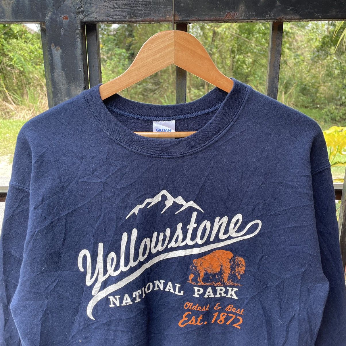 Gildan × Vintage 🔥Vintage Yellow Stone National Park Pullover Sweatshirts Size US S / EU 44-46 / 1 - 4 Thumbnail