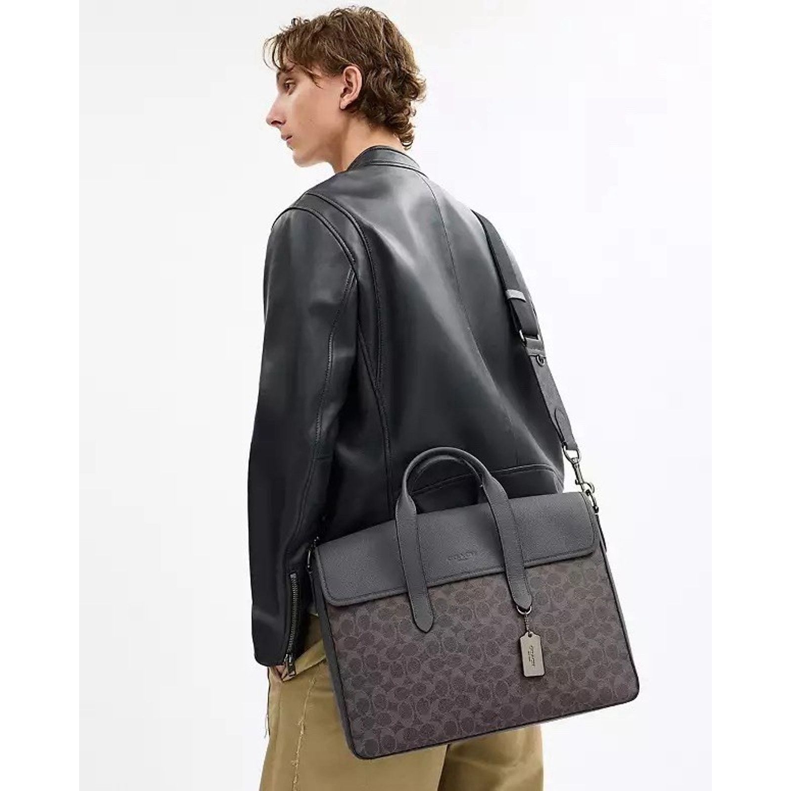 Coach NWT Coach Sullivan Portfolio Brief Canvas cz402 Gunmetal Size ONE SIZE - 8 Thumbnail