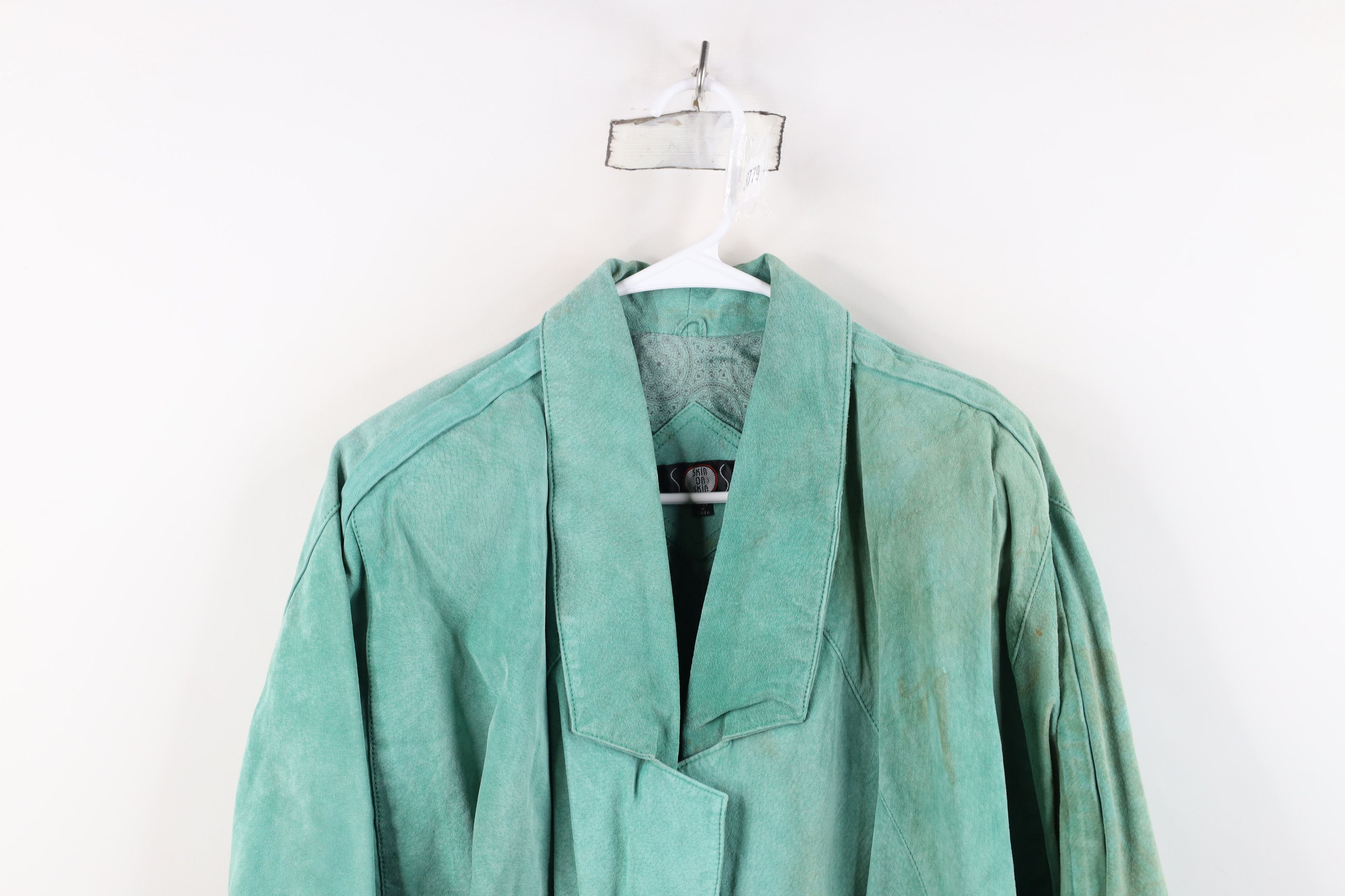 Vintage Vintage 80s Mid Mod Suede Leather Blazer Jacket Coat Size M / US 6-8 / IT 42-44 - 2 Thumbnail