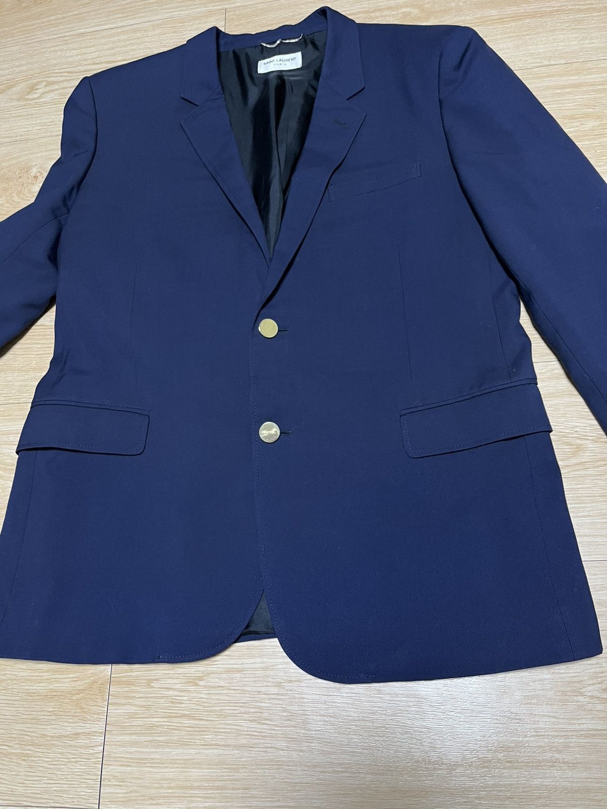 Saint Laurent Paris 56 Saint Laurent ss14 gold button blazer suit jacket Size 54L - 3 Thumbnail