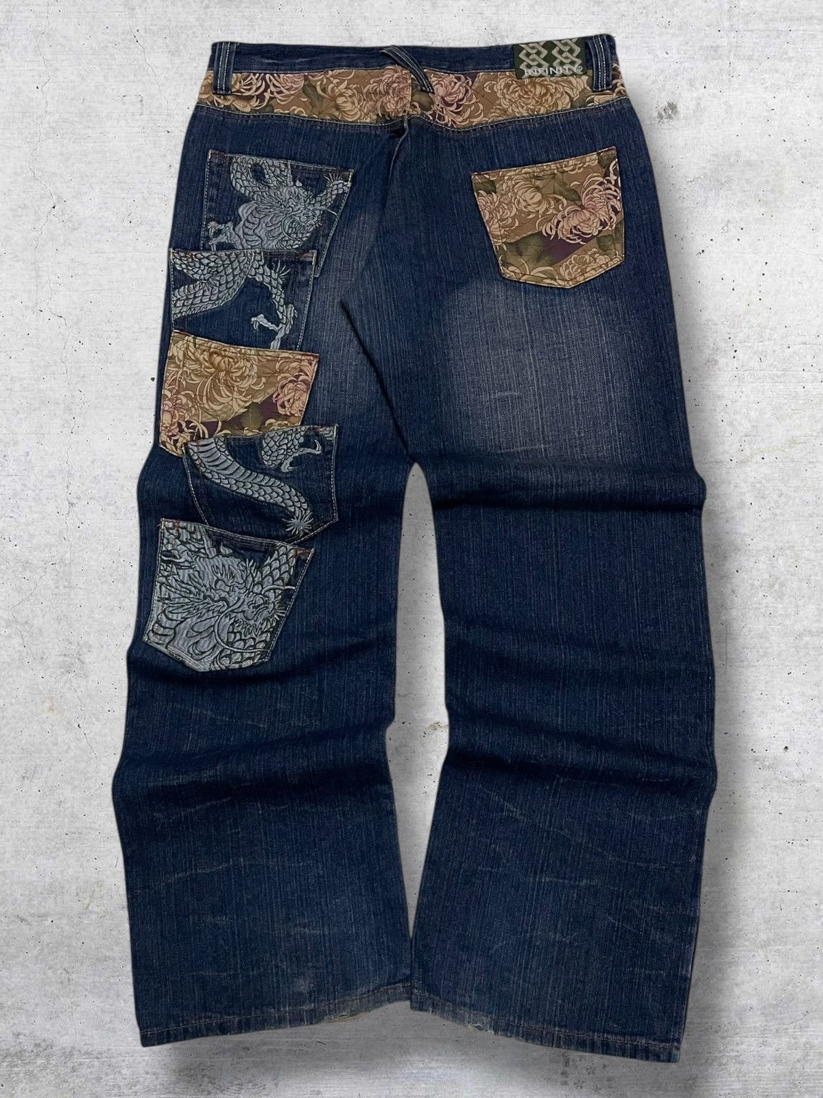 Beauty Beast VINTGE MULTIPOCKET SUKAJAN EMBROIDERED JAPAN INFINITY DENIM Size US 34 / EU 50 - 1 Thumbnail