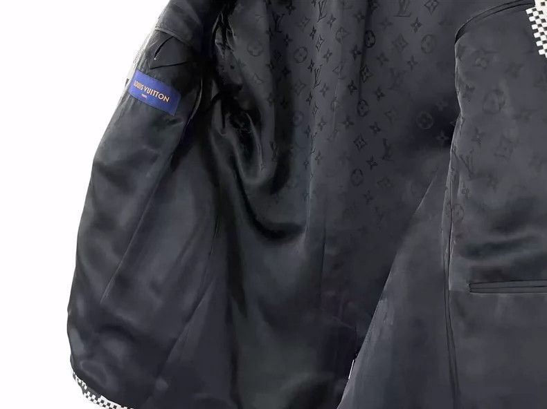Louis Vuitton Louis Vuitton Black and White Checkered Blazer -2505 Size US L / EU 52-54 / 3 - 6 Thumbnail