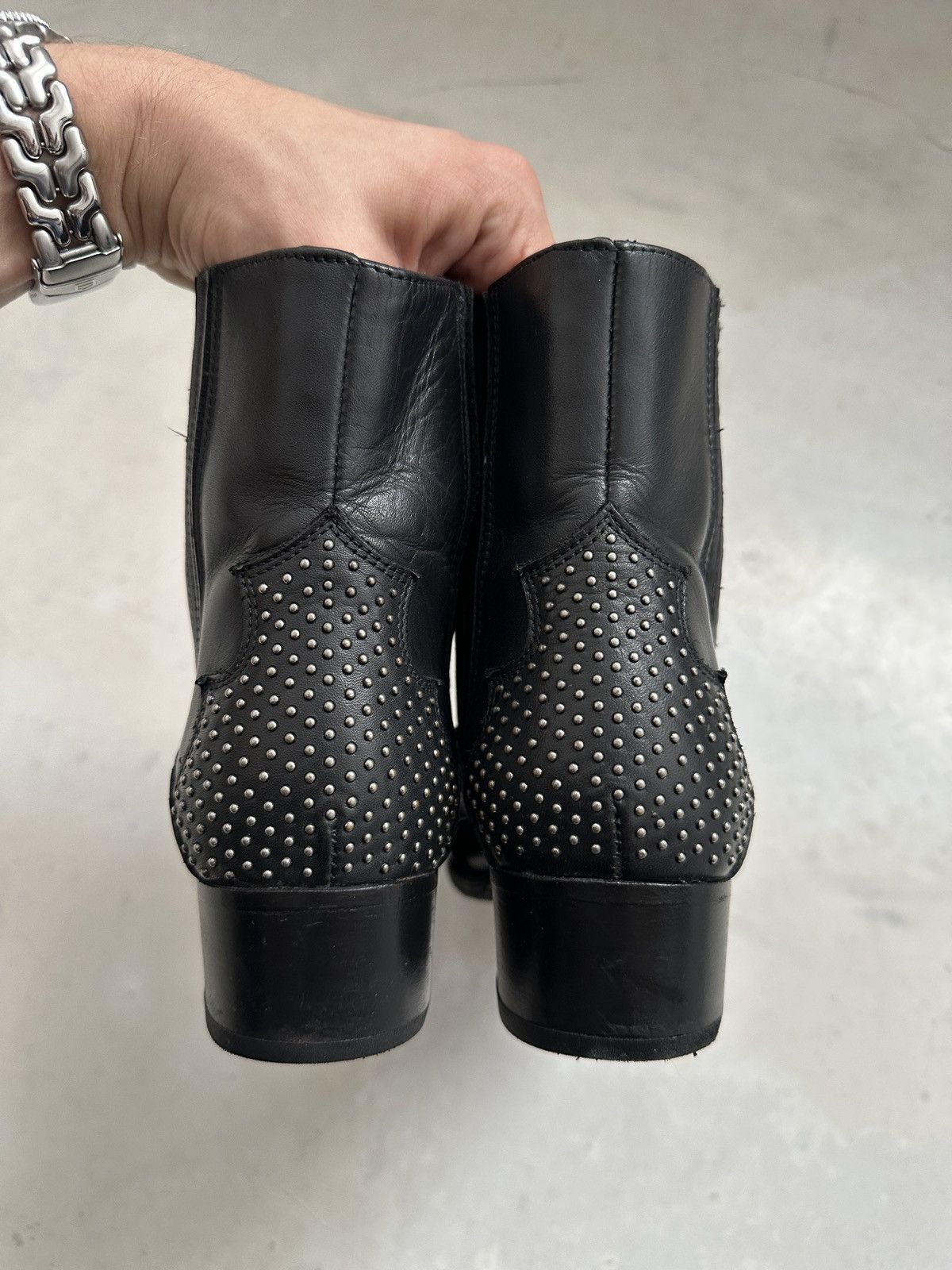 Japanese Brand × Vintage Wyatt leather studed ankle boots avantgarde Size US 9 / IT 39 - 4 Thumbnail