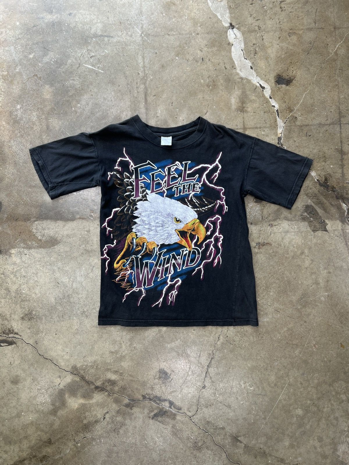 Vintage Vintage Feel the Wind Lighting Eagle American Tee Tag Medium Size US M / EU 48-50 / 2 - 2 Thumbnail