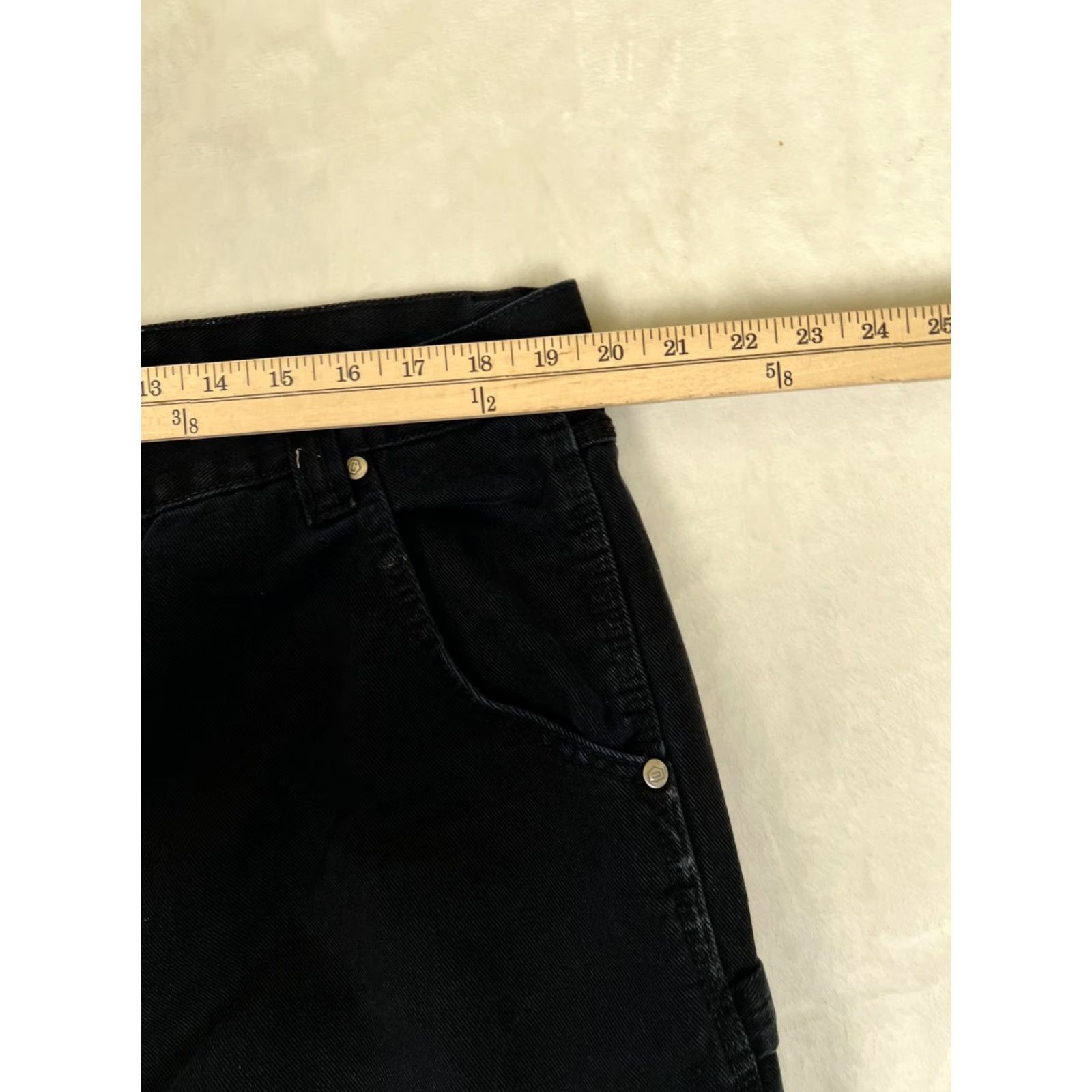 Vintage Craftsman Jeans Mens 40x30 Black Relaxed Straight Utility Work Rope Pockets Logo Vintage: No Size US 40 / EU 56 - 4 Thumbnail