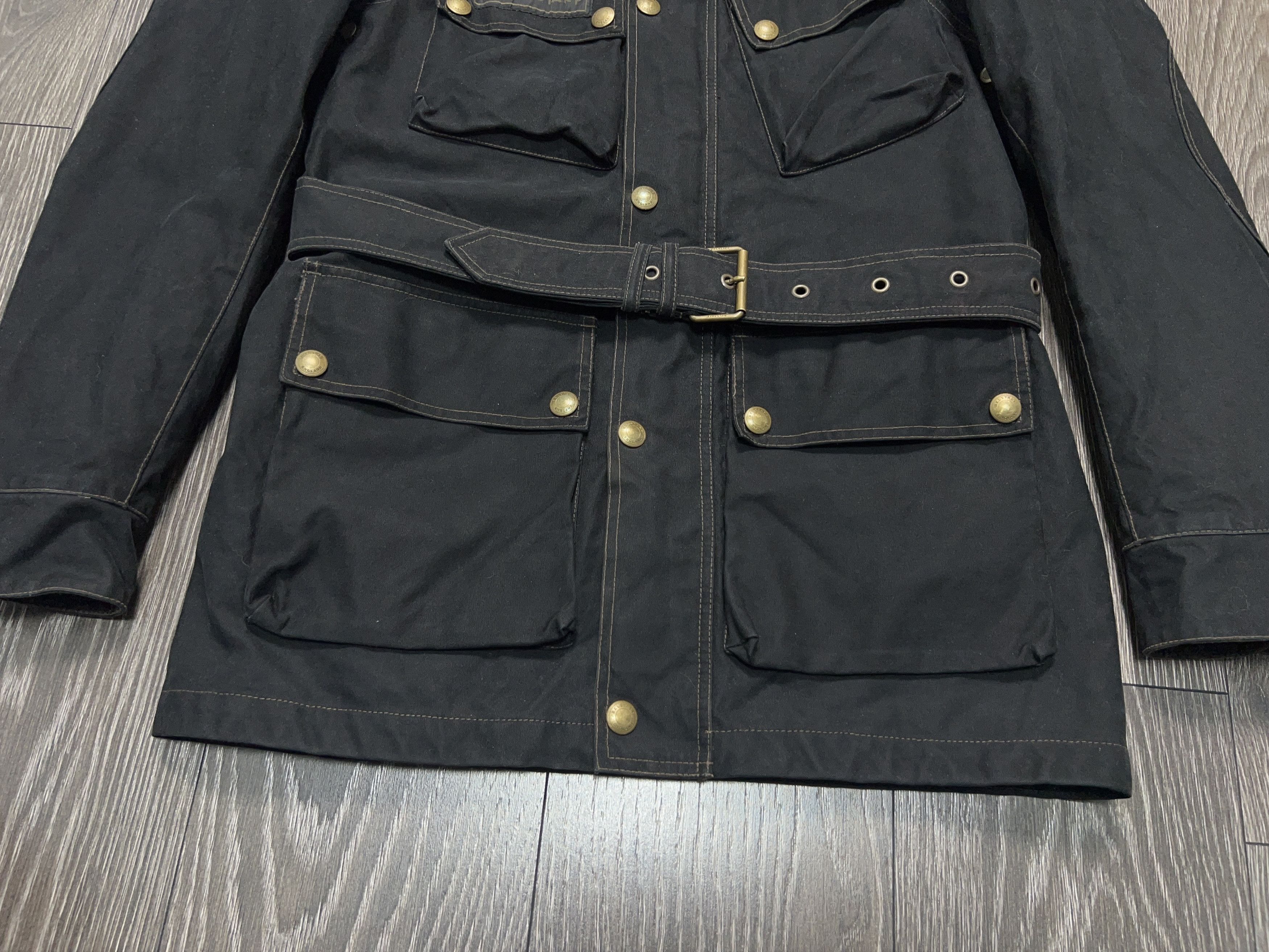 Belstaff Mens Trialmaster Black Motorcycle Belted Cotton Jacket Coat Size US M / EU 48-50 / 2 - 6 Thumbnail
