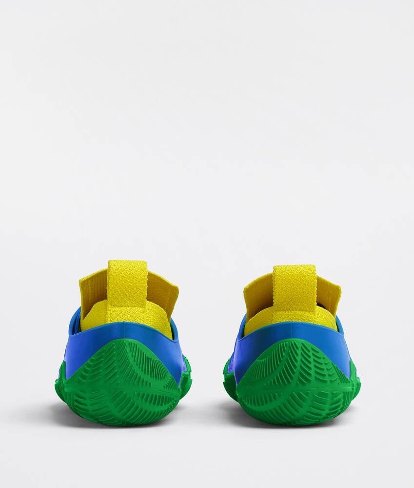 Bottega Veneta o1y0725 Rubber Low-Top Sneakers in Azure/Yellow Size US 4 / IT 34 - 3 Thumbnail