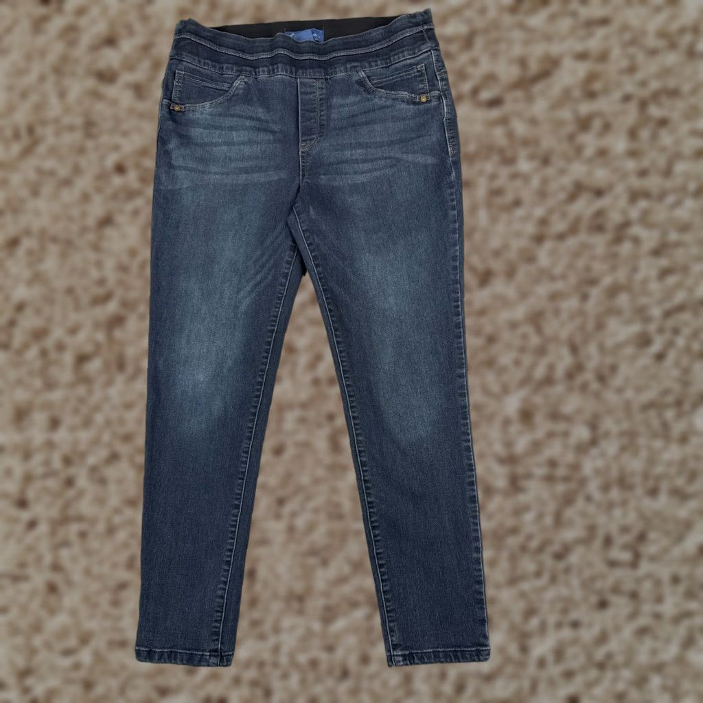 Vintage Democracy Womens Jeans 10 Blue Denim Skinny High Rise 32x26 Distressed Cotton Size 32" / US 10 / IT 46 - 1 Thumbnail