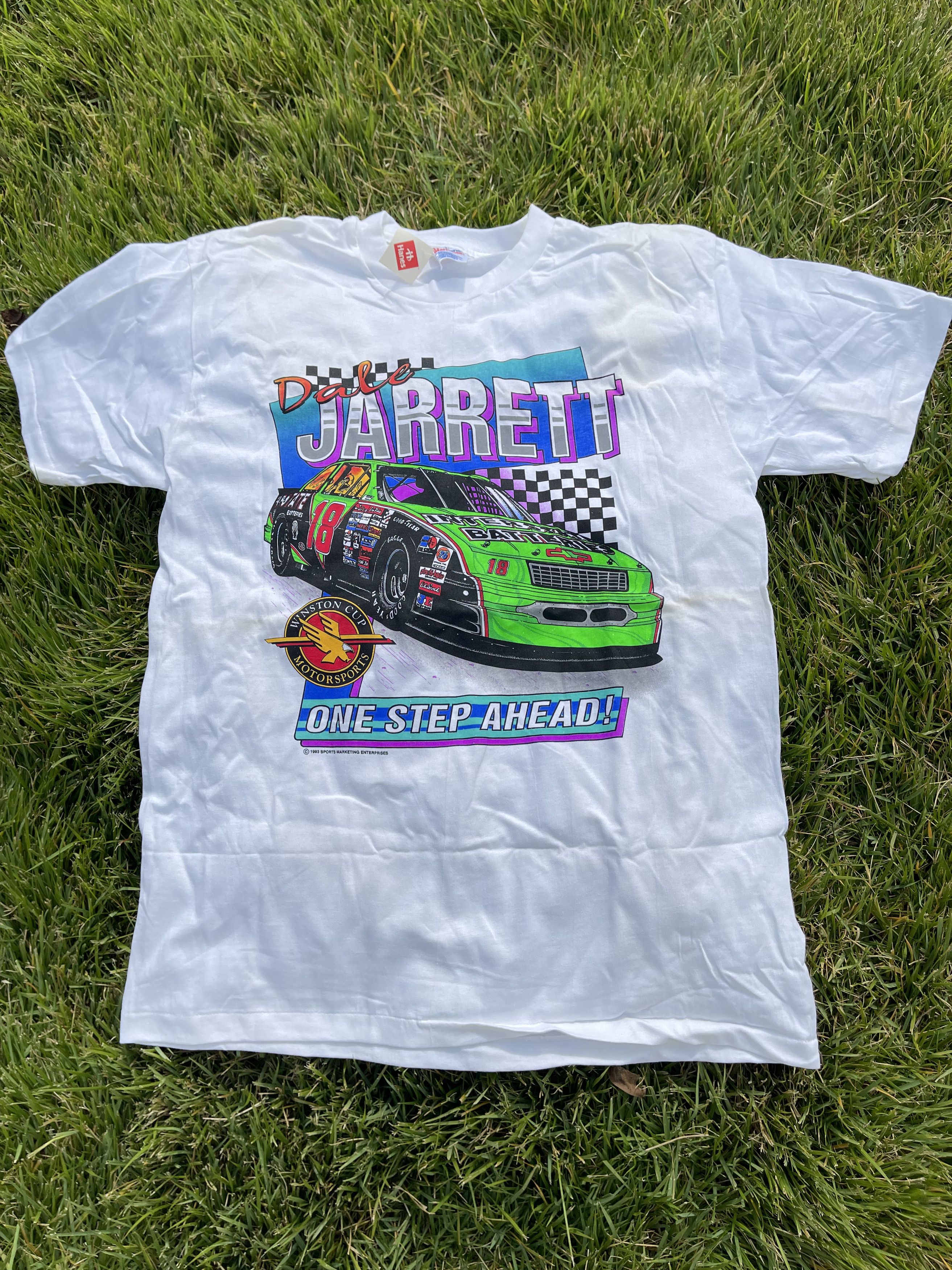 NASCAR × Vintage 1993 Nascar Dale Jarrett 90's Vintage Racing T-Shirt Size US L / EU 52-54 / 3 - 4 Thumbnail