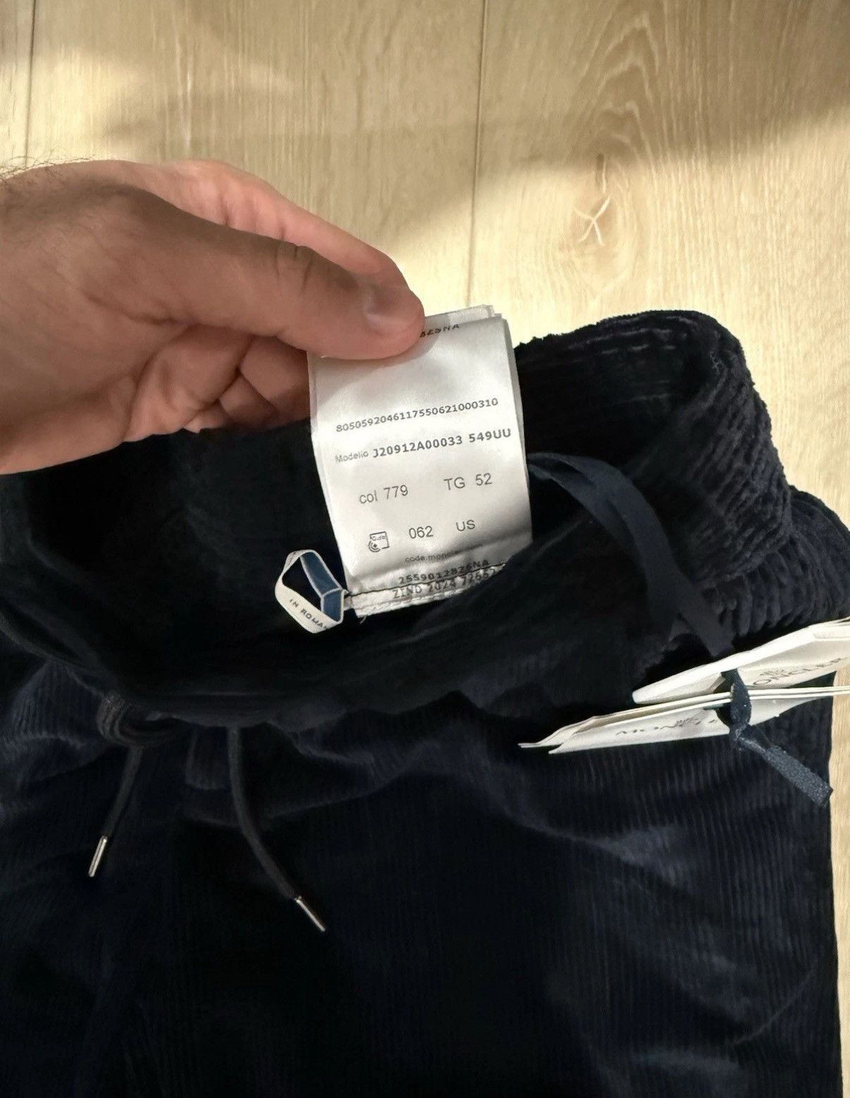 Moncler Moncler Drawstring Stretch Trousers Dark Blue Size 52 US XL Size US 36 / EU 52 - 11 Thumbnail