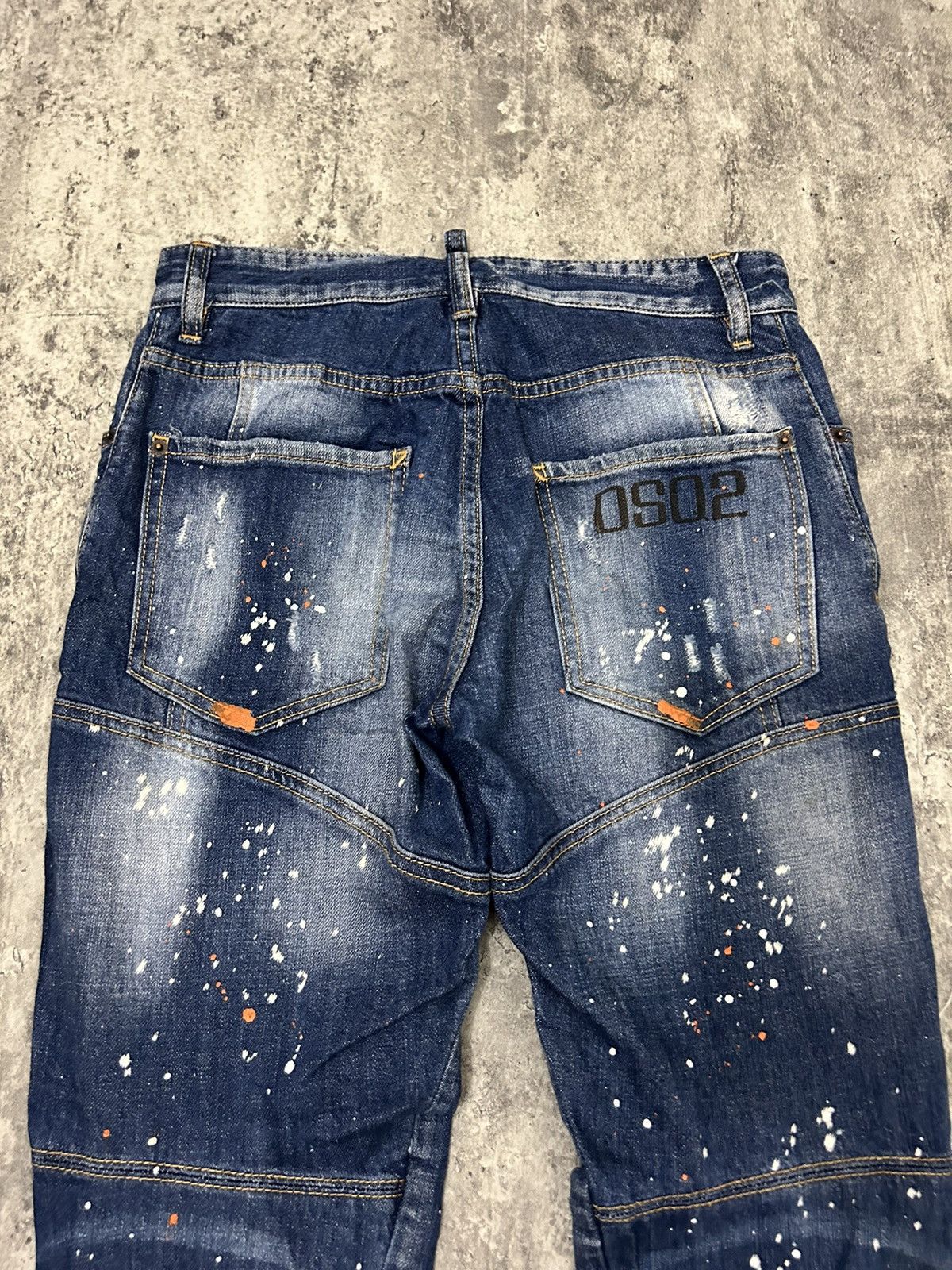 Designer × Dsquared2 Ds Quared 2 Paint Acid Wash Distressed Jeans Size US 29 - 11 Thumbnail