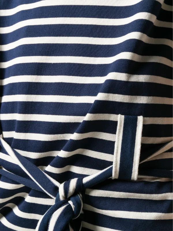 George × JW Anderson o1mle0325 Print Stripe Drapetop in Navy & White Size S / US 4 / IT 40 - 6 Thumbnail