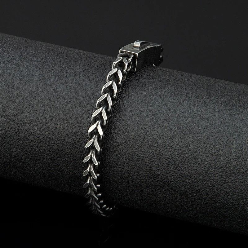 Other Punk Retro Link Chain Bracelet Square Magnet Gift For Him Size ONE SIZE - 4 Thumbnail