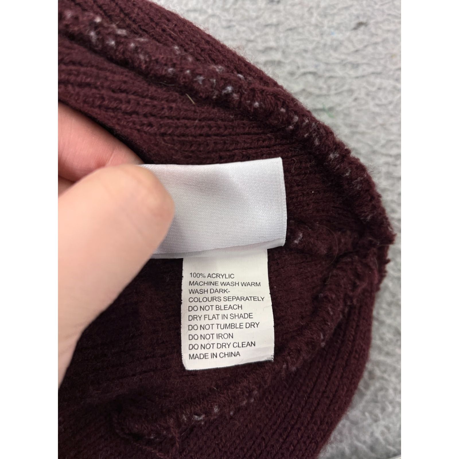 Vintage England Rugby RFU Beanie Adult One Size Burgundy Knit Acrylic Ski Est 1871 Size ONE SIZE - 8 Thumbnail