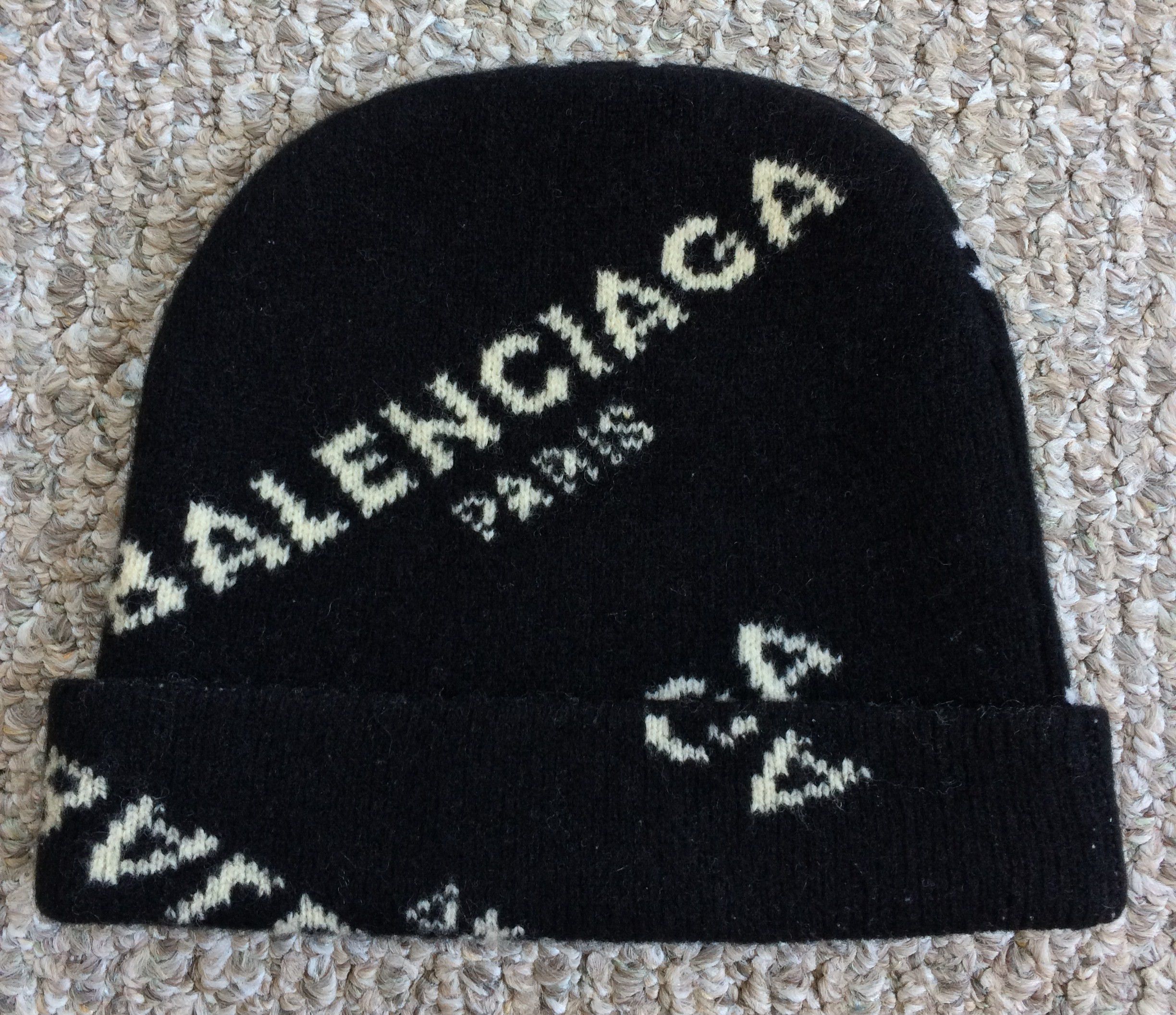 Balenciaga Balenciaga Wave Logo Beanie Hat Size ONE SIZE - 2 Thumbnail